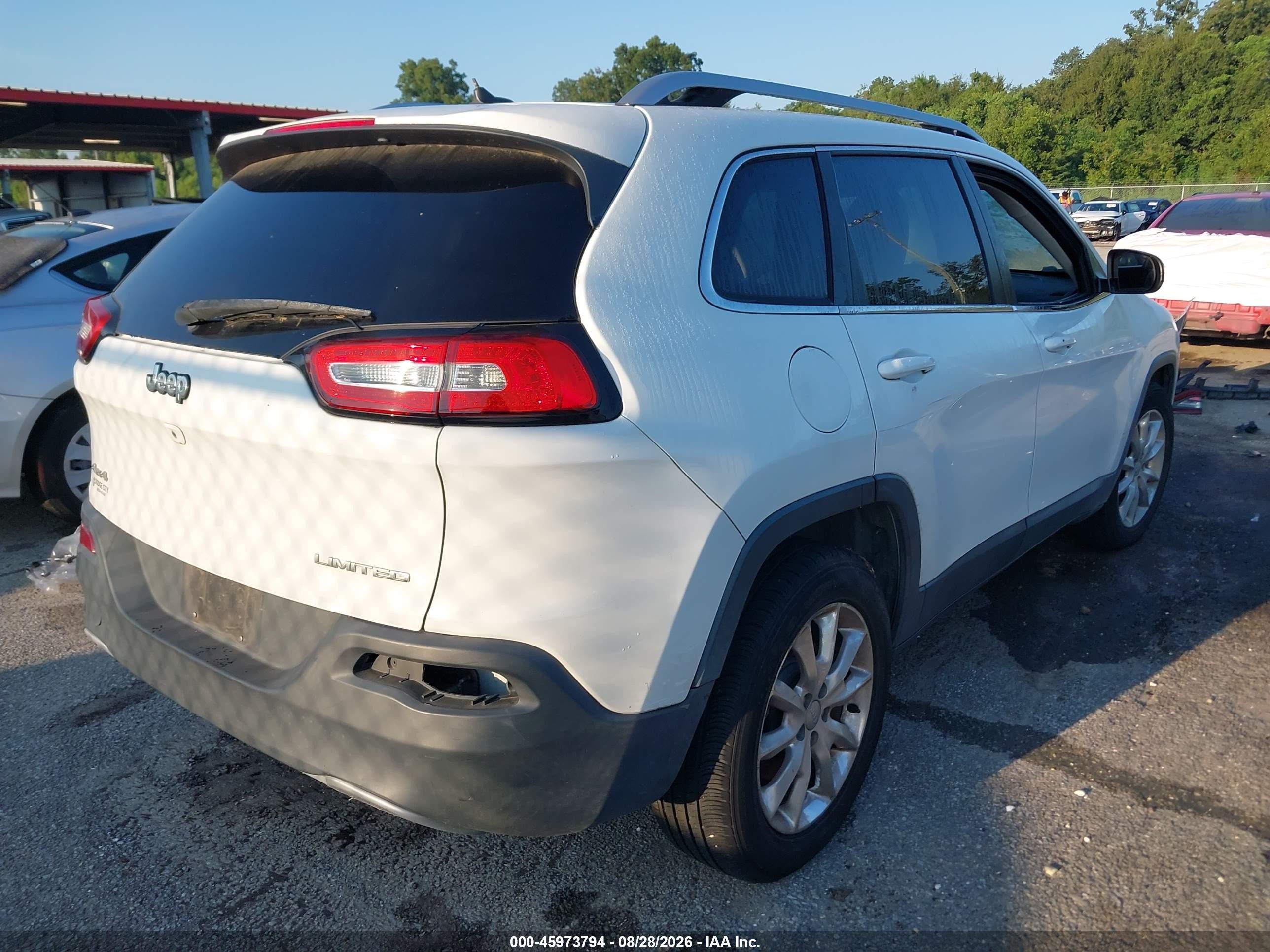 2014 Jeep Cherokee Limited Белый vin: 1C4PJMDB1EW197988