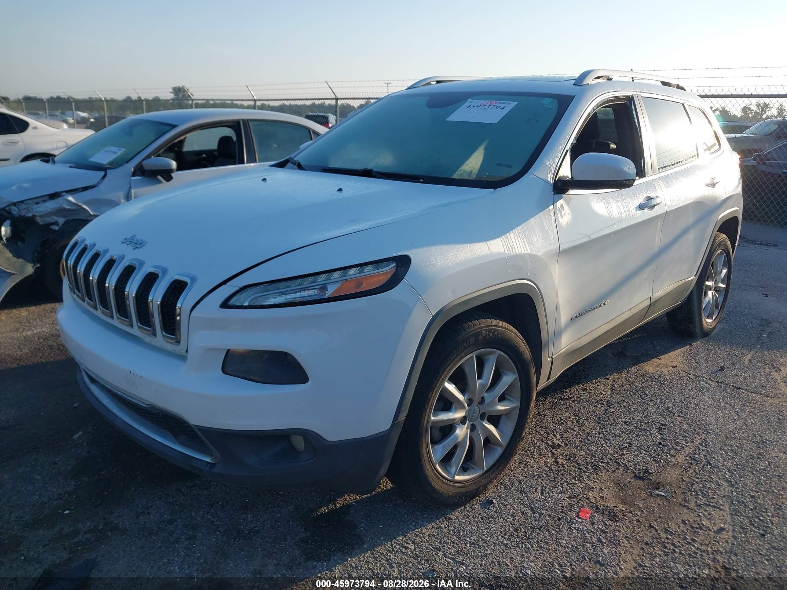 2014 Jeep Cherokee Limited Белый vin: 1C4PJMDB1EW197988