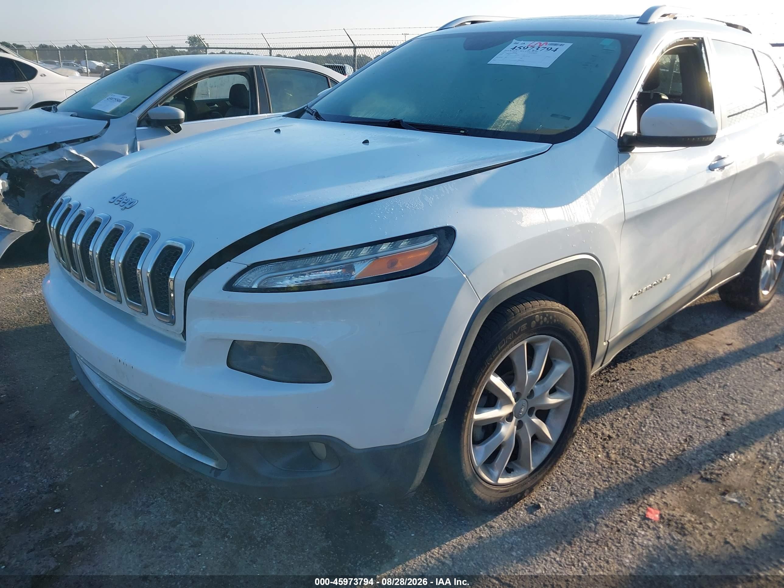 2014 Jeep Cherokee Limited Белый vin: 1C4PJMDB1EW197988