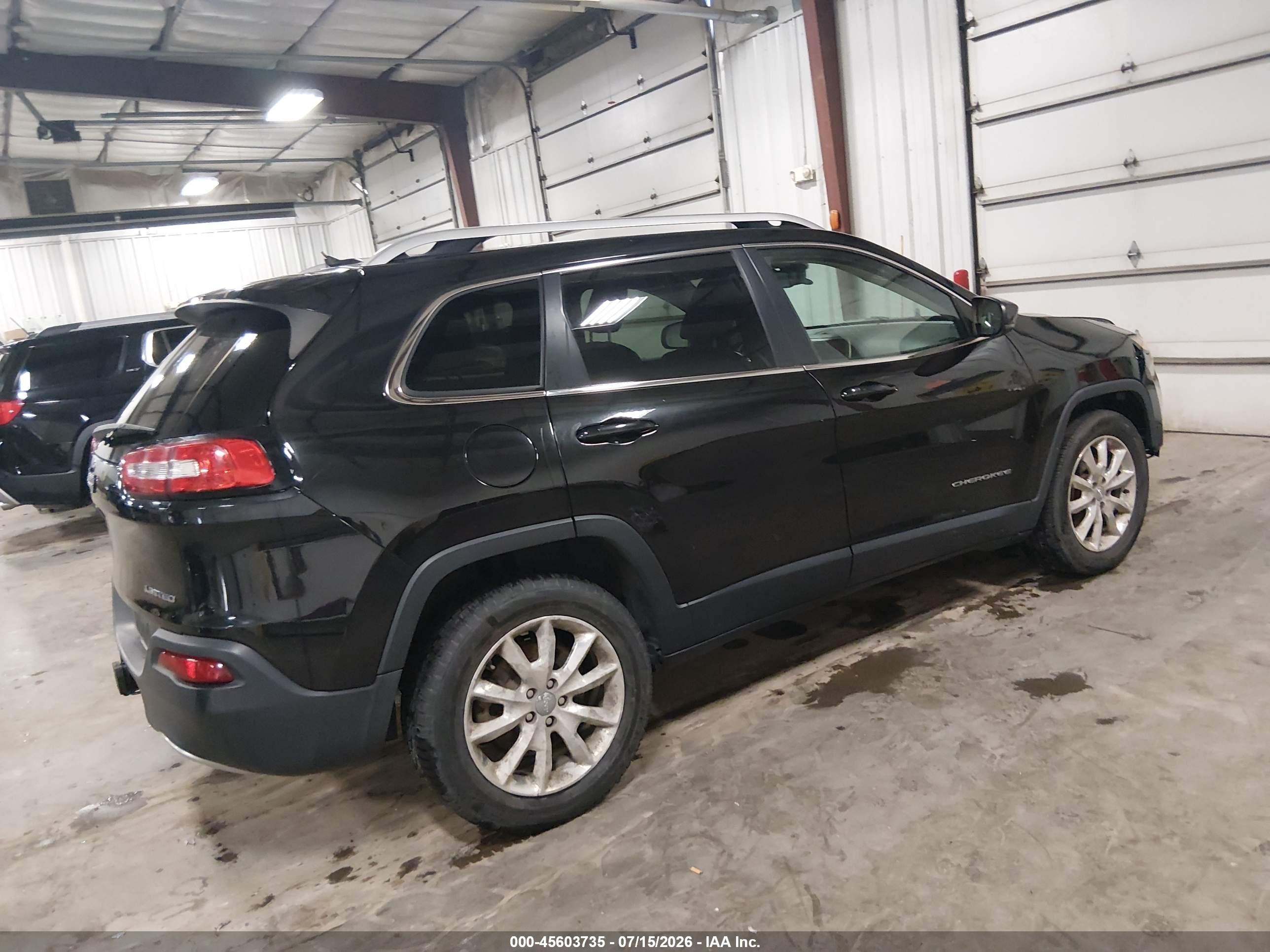 2014 Jeep Cherokee Limited Black vin: 1C4PJMDB1EW207757