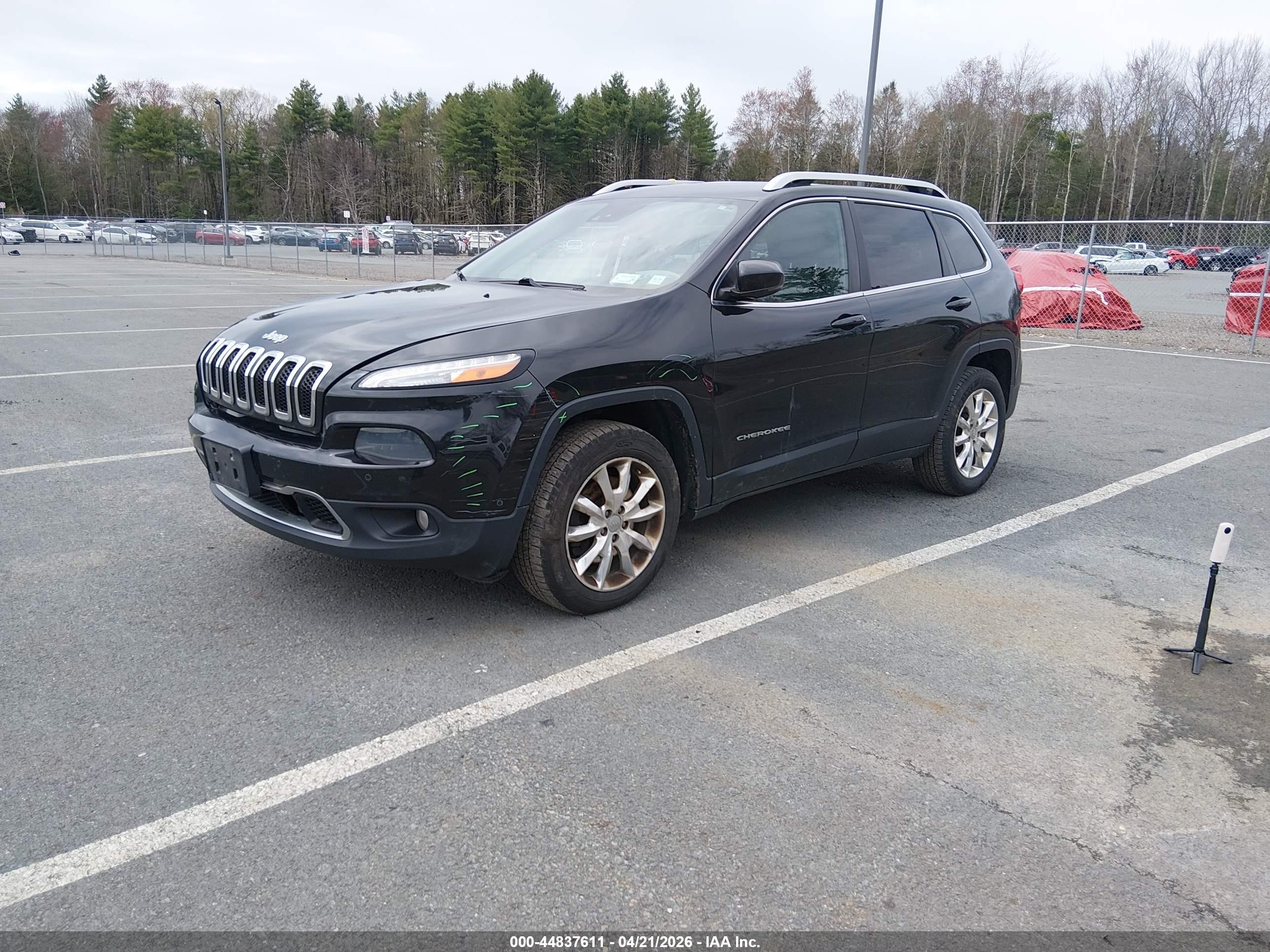 2014 Jeep Cherokee Limited Black vin: 1C4PJMDB1EW255713