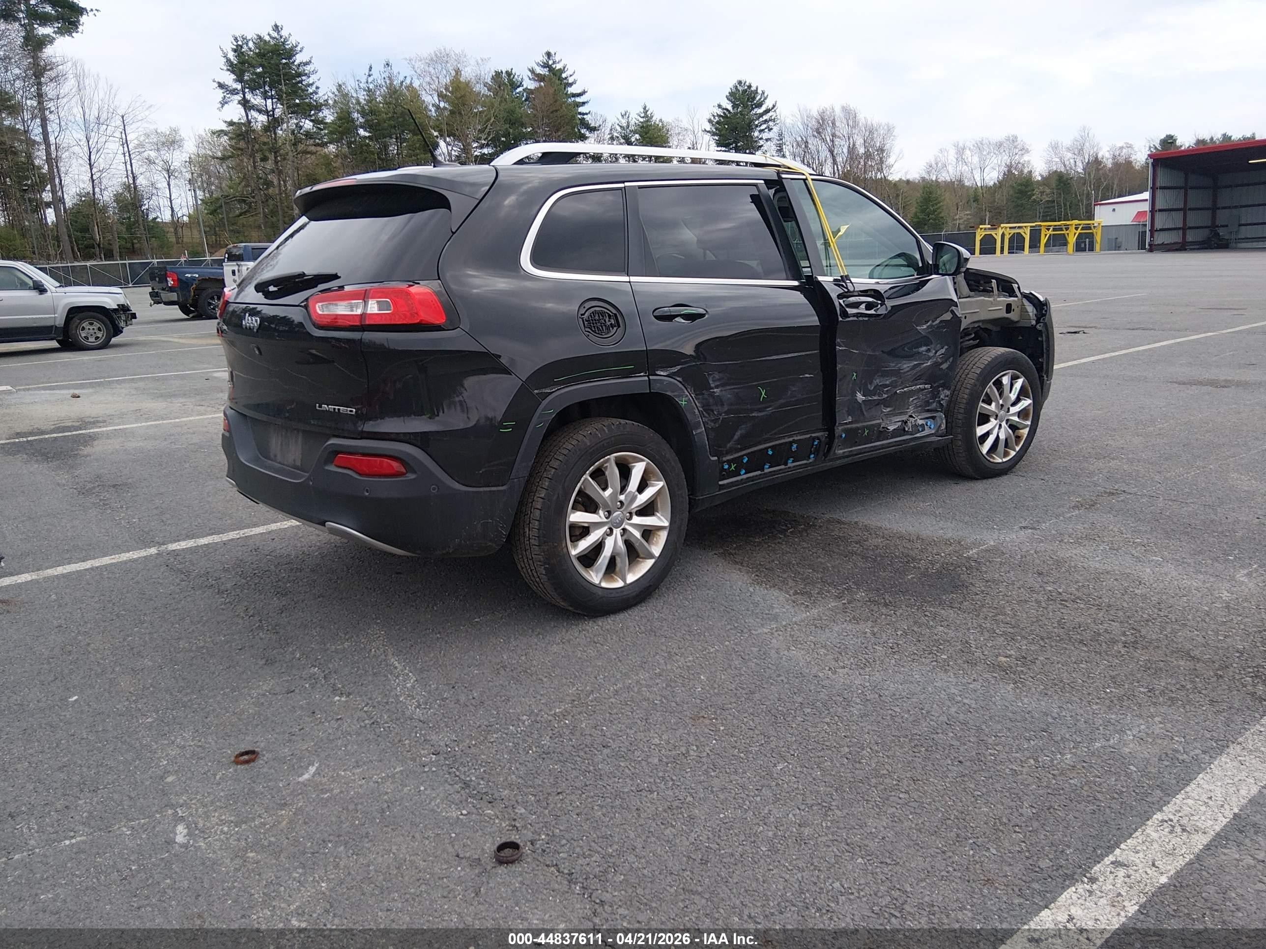 2014 Jeep Cherokee Limited Black vin: 1C4PJMDB1EW255713