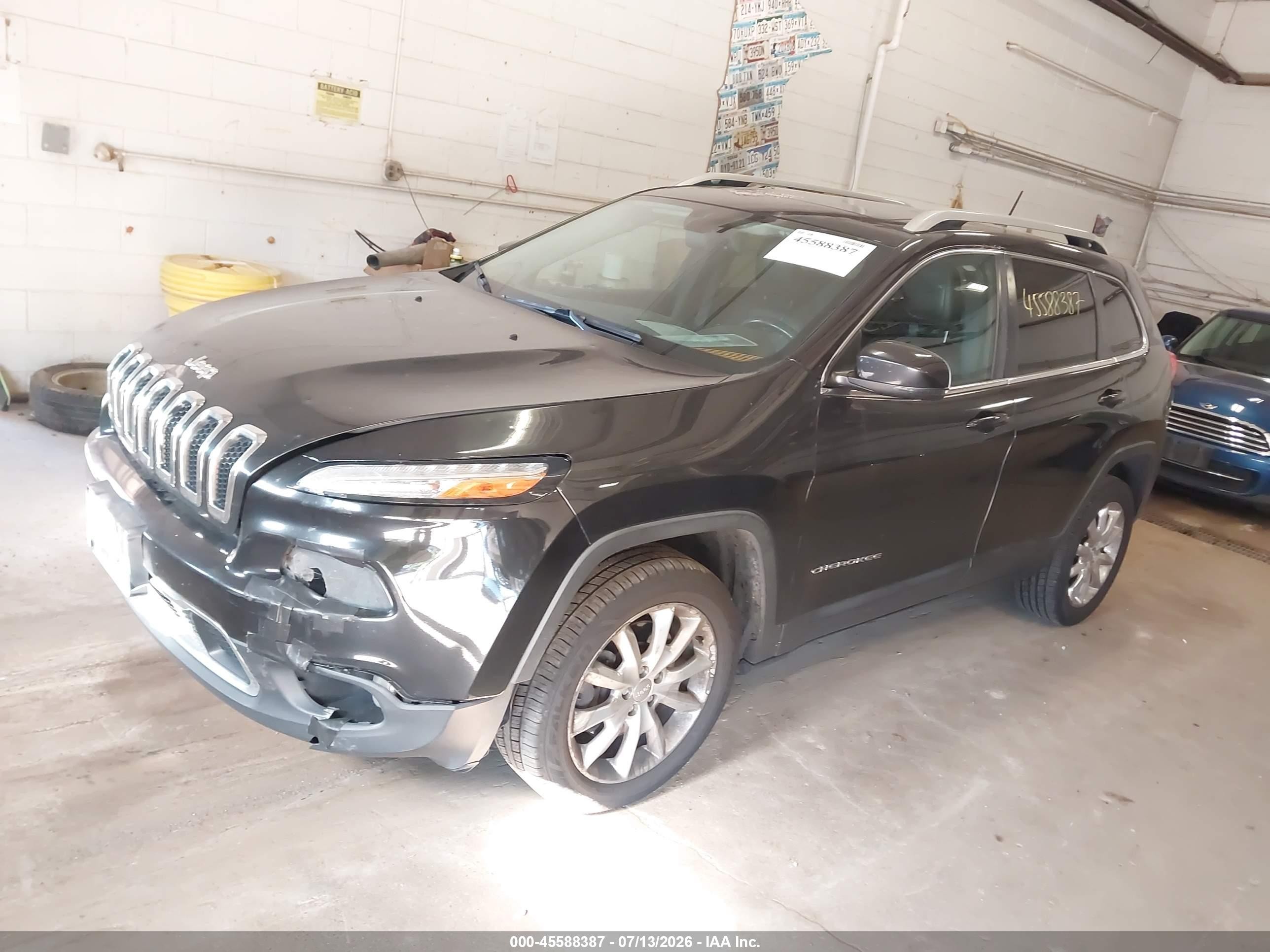2015 Jeep Cherokee Limited Black vin: 1C4PJMDB1FW529848