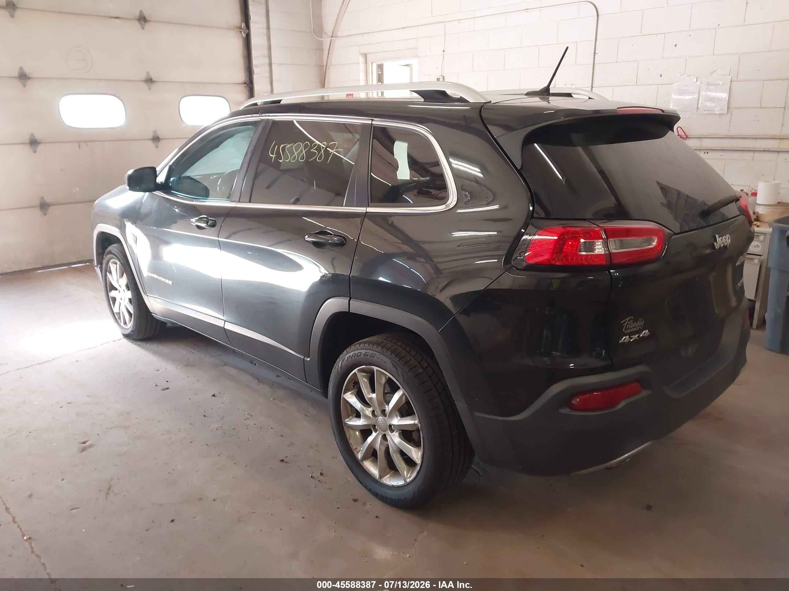 2015 Jeep Cherokee Limited Black vin: 1C4PJMDB1FW529848