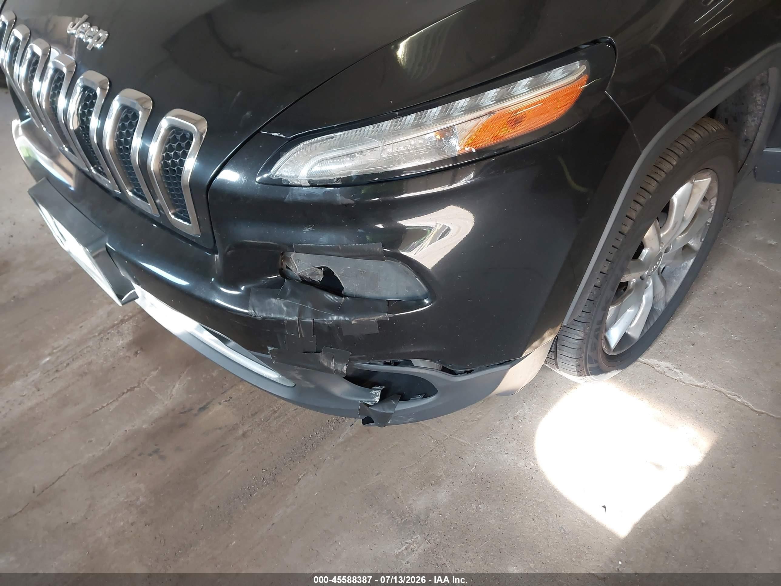 2015 Jeep Cherokee Limited Black vin: 1C4PJMDB1FW529848