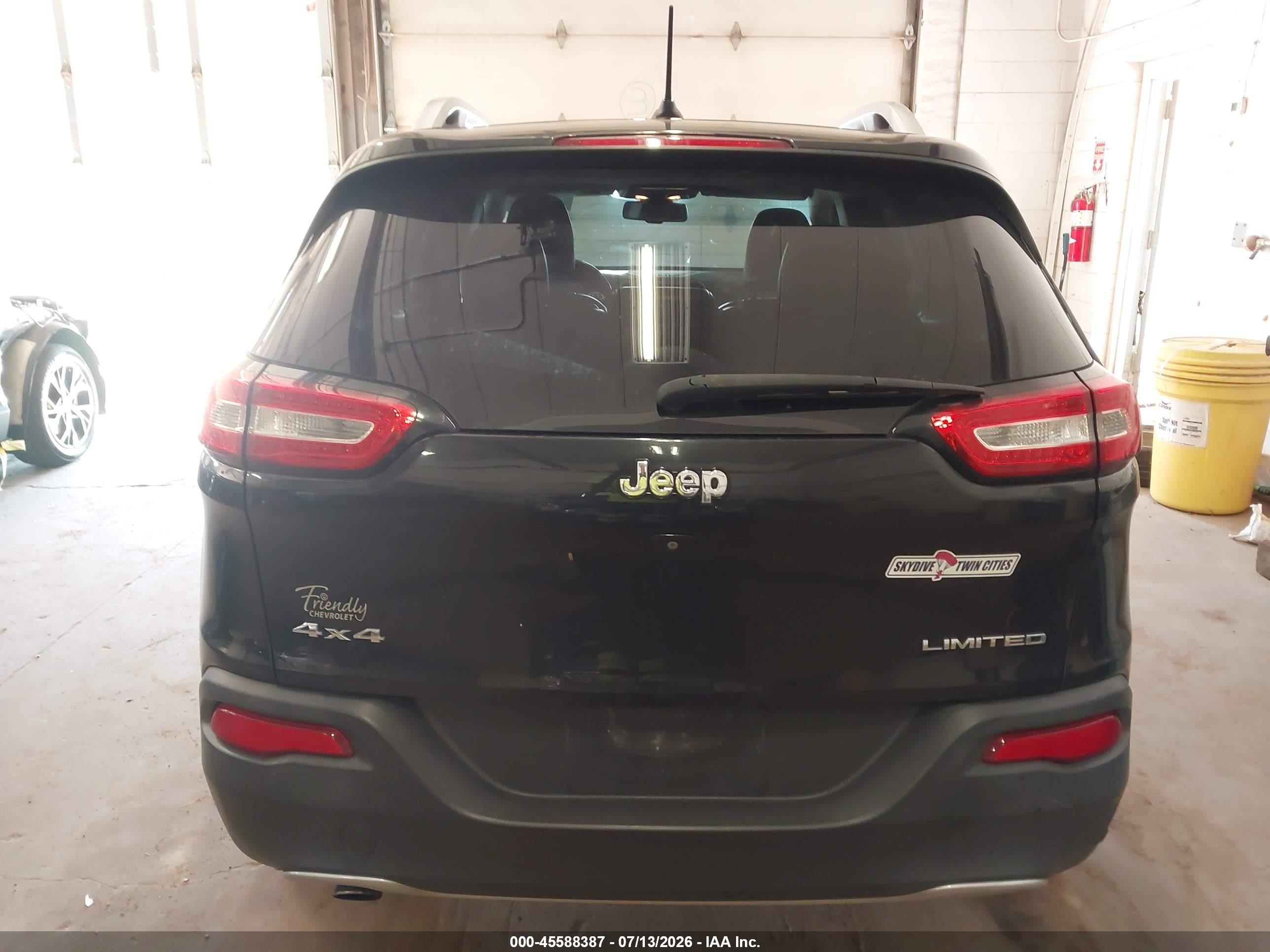2015 Jeep Cherokee Limited Black vin: 1C4PJMDB1FW529848
