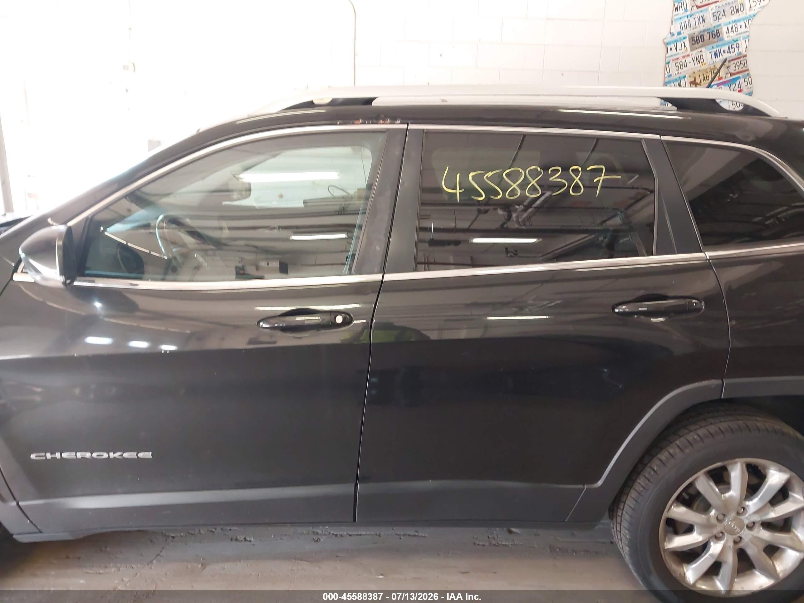 2015 Jeep Cherokee Limited Black vin: 1C4PJMDB1FW529848