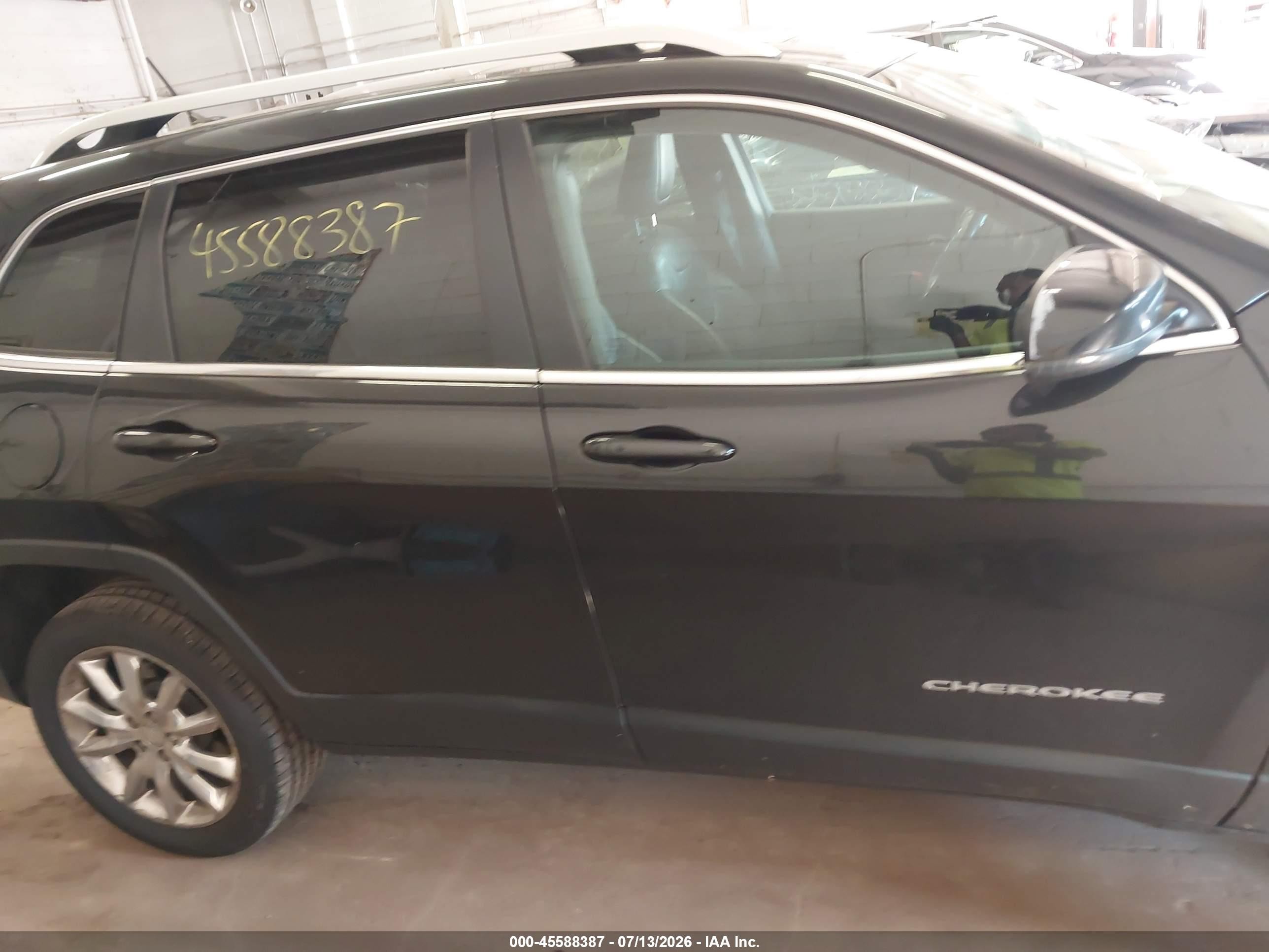 2015 Jeep Cherokee Limited Black vin: 1C4PJMDB1FW529848