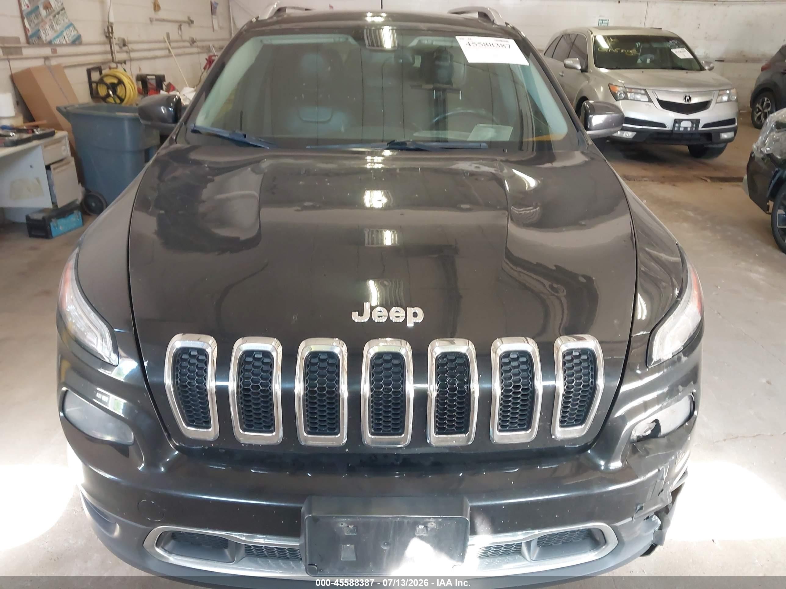 2015 Jeep Cherokee Limited Black vin: 1C4PJMDB1FW529848