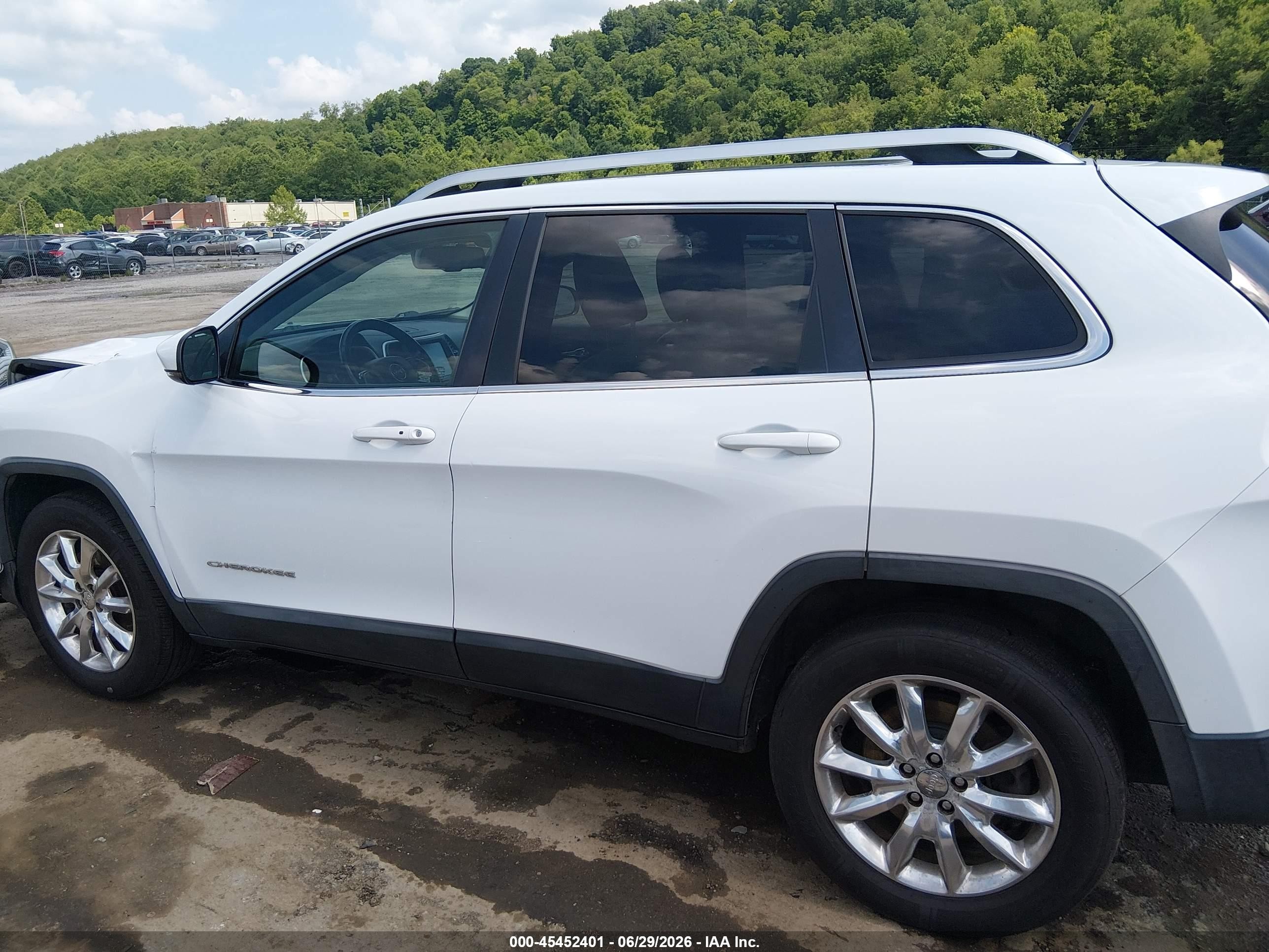 2015 Jeep Cherokee Limited White vin: 1C4PJMDB1FW610669