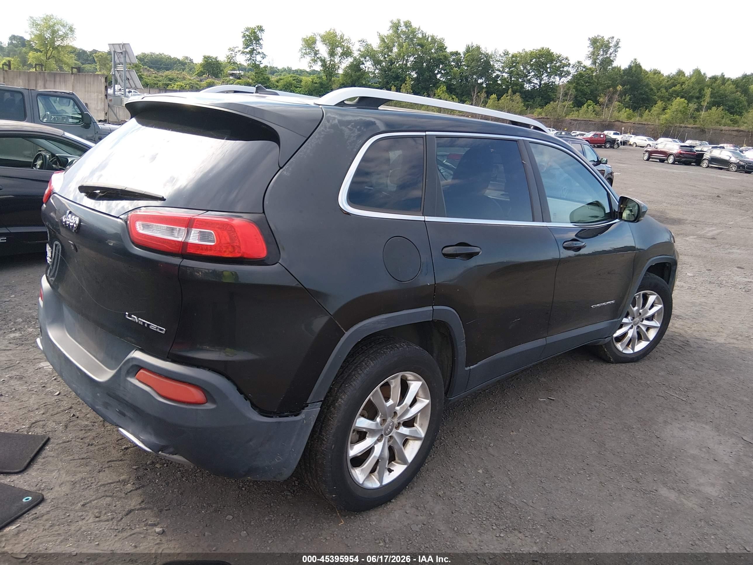 2015 Jeep Cherokee Limited Black vin: 1C4PJMDB1FW649648