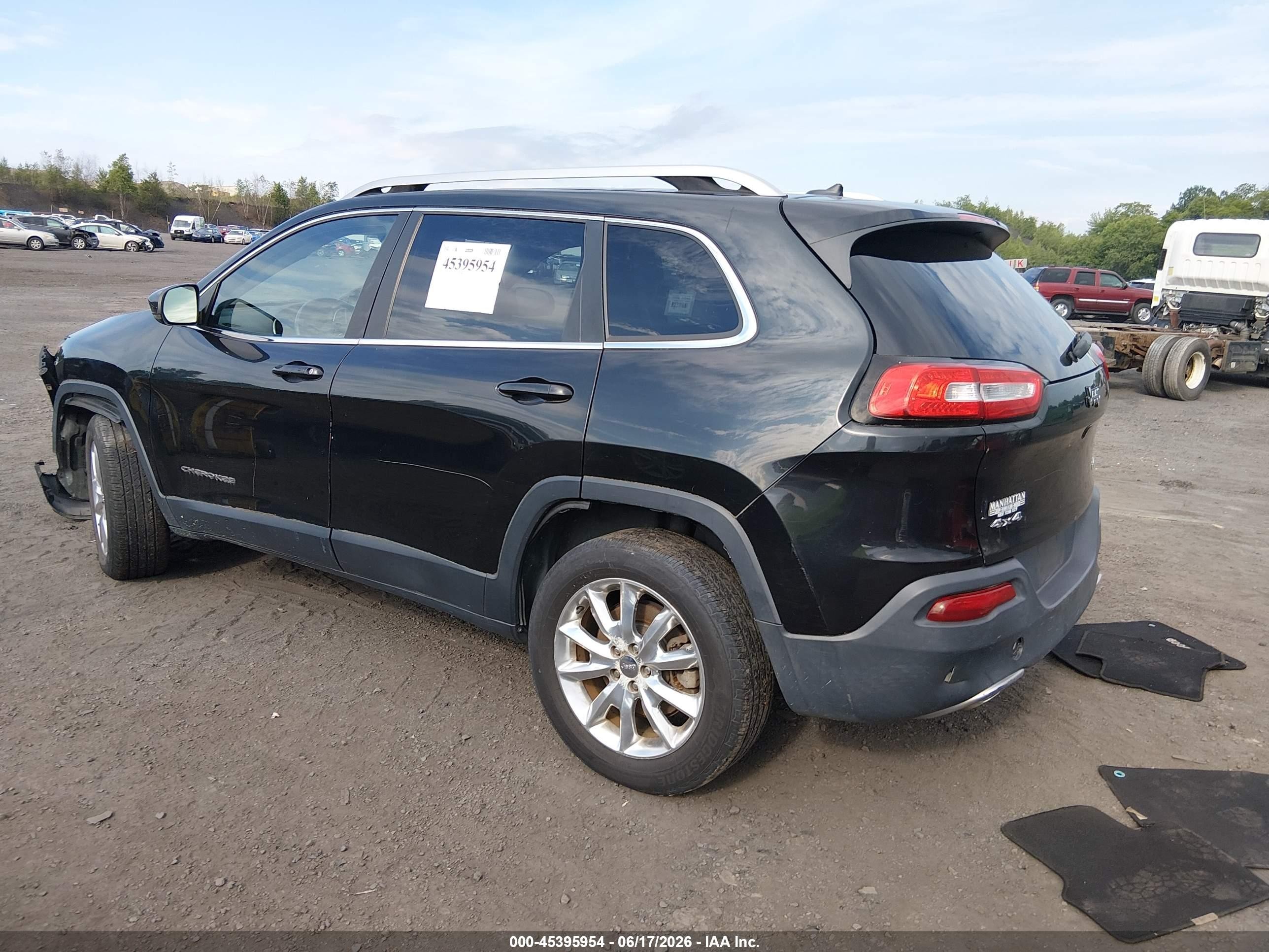 2015 Jeep Cherokee Limited Black vin: 1C4PJMDB1FW649648
