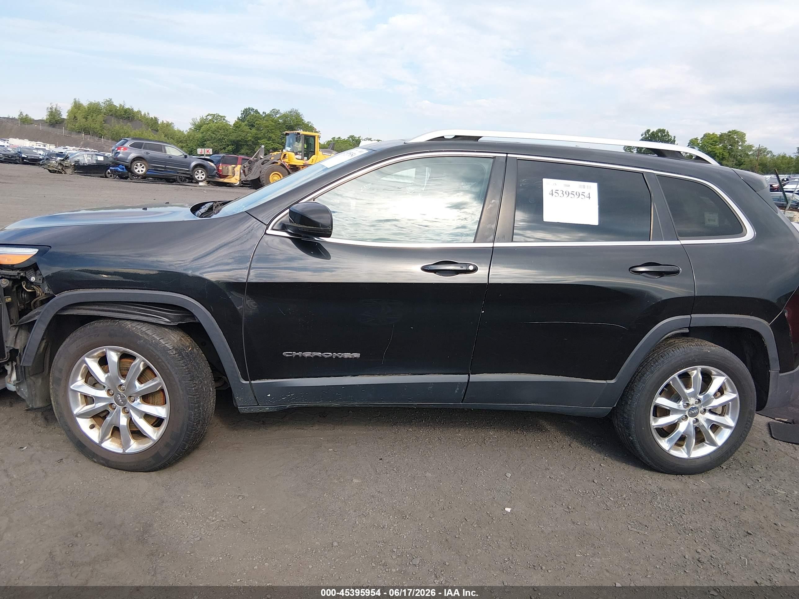 2015 Jeep Cherokee Limited Black vin: 1C4PJMDB1FW649648