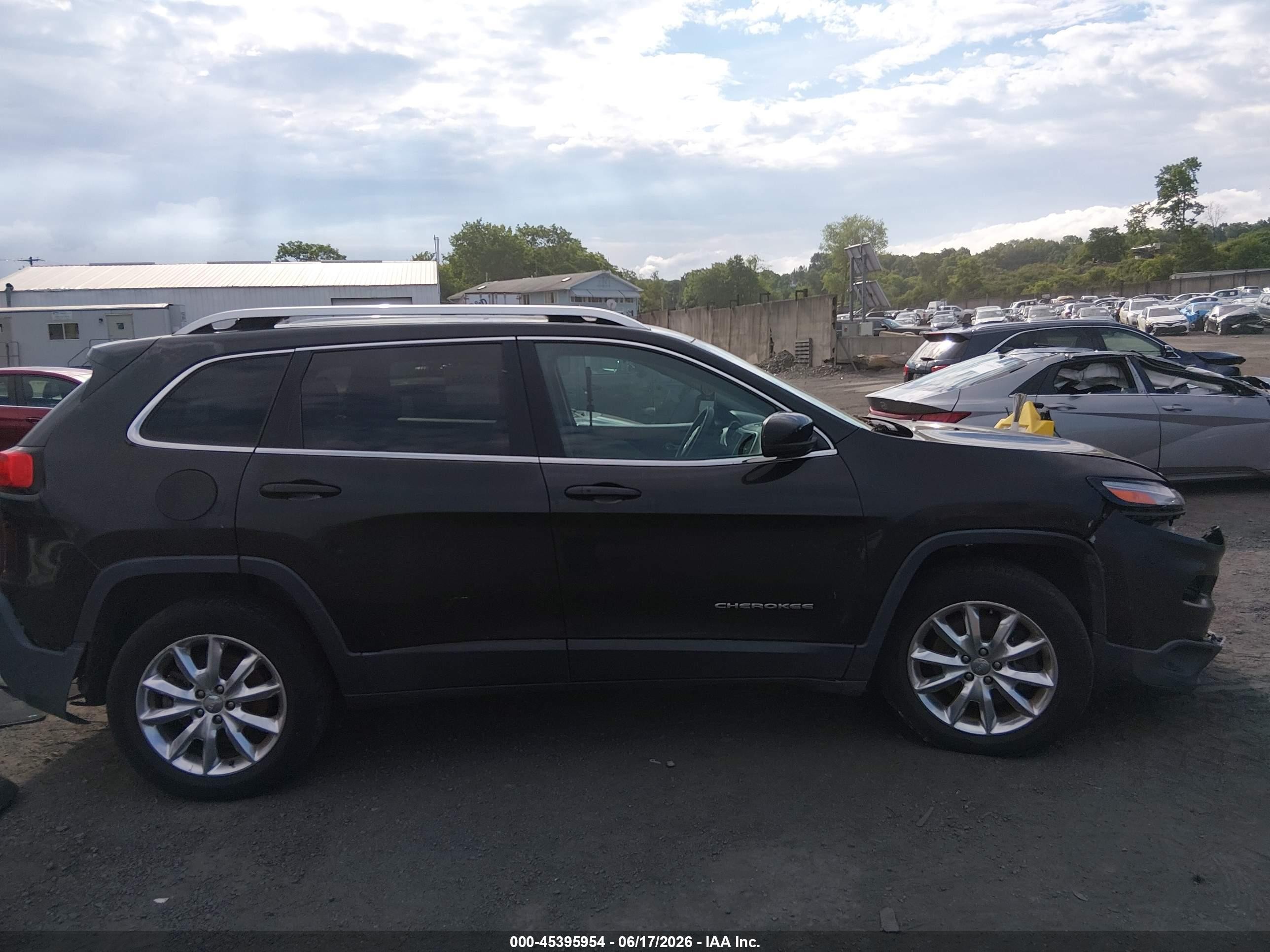 2015 Jeep Cherokee Limited Black vin: 1C4PJMDB1FW649648