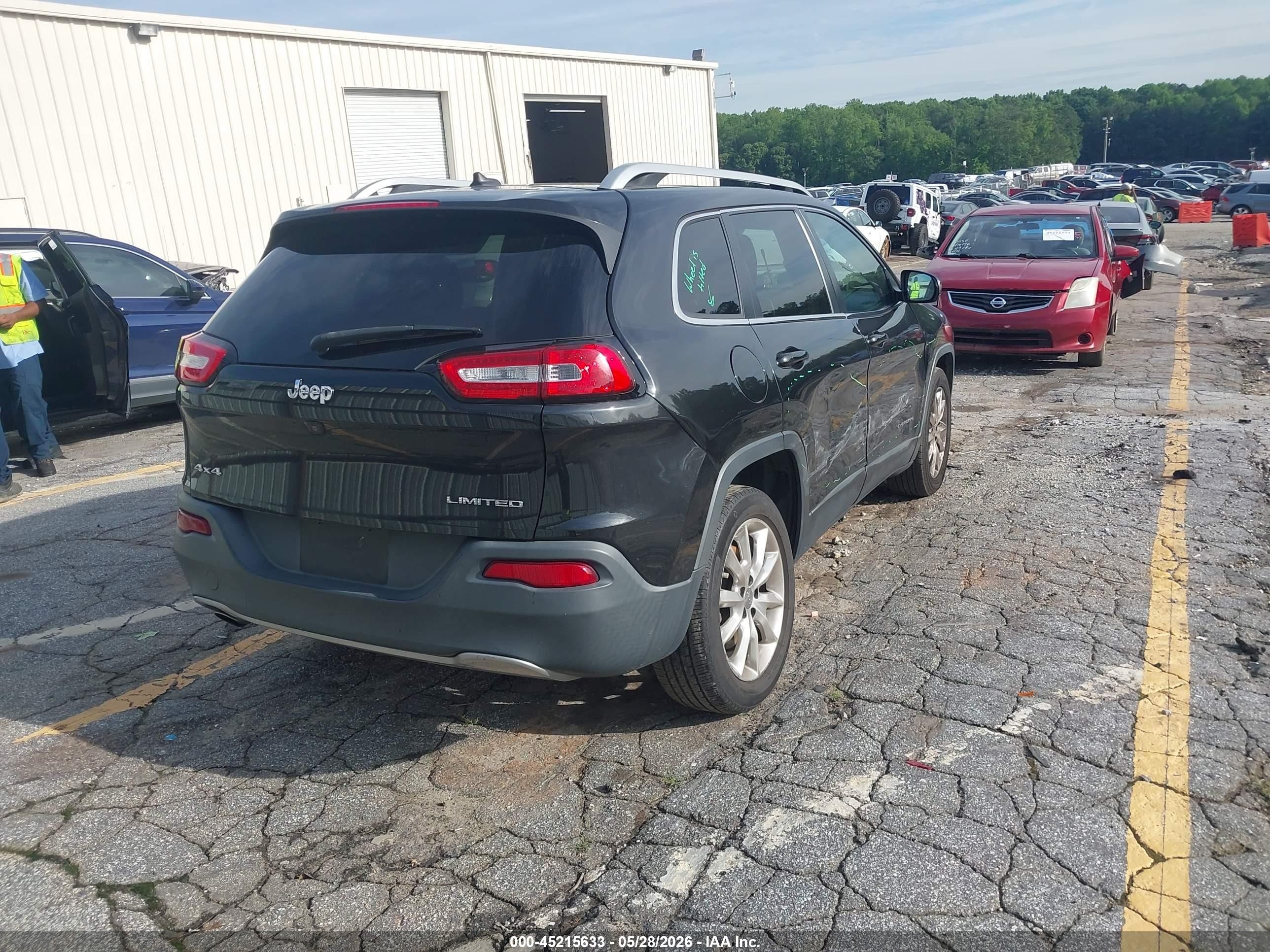 2015 Jeep Cherokee Limited Black vin: 1C4PJMDB1FW758322