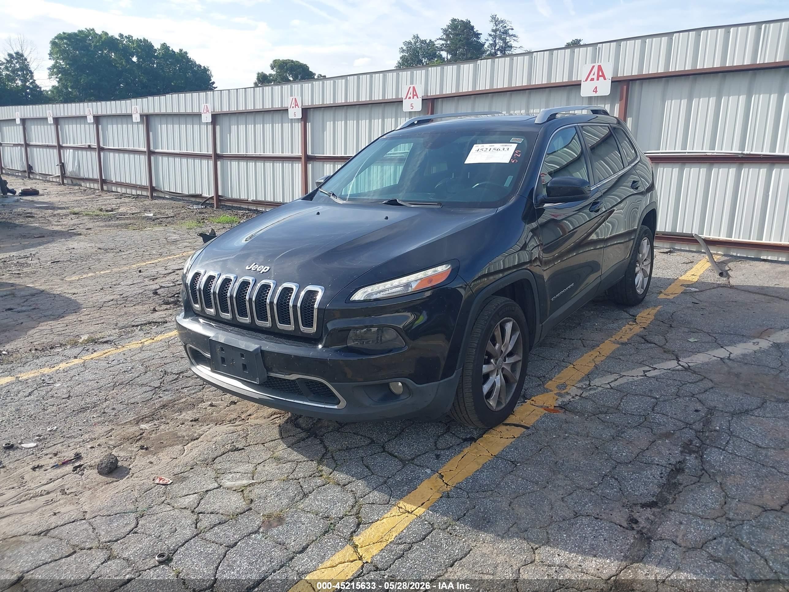 2015 Jeep Cherokee Limited Black vin: 1C4PJMDB1FW758322