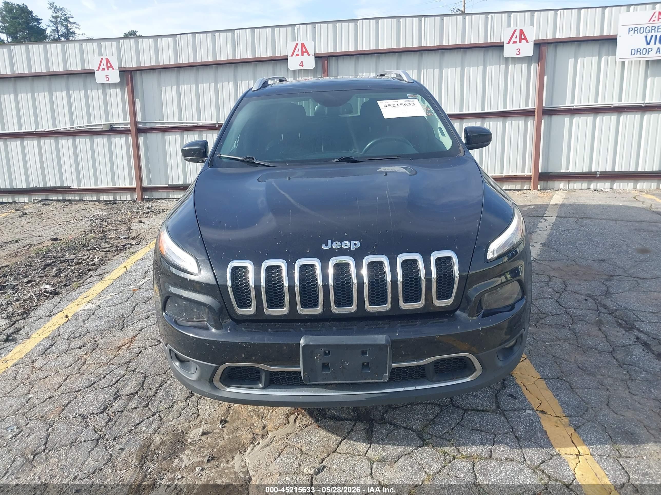 2015 Jeep Cherokee Limited Black vin: 1C4PJMDB1FW758322