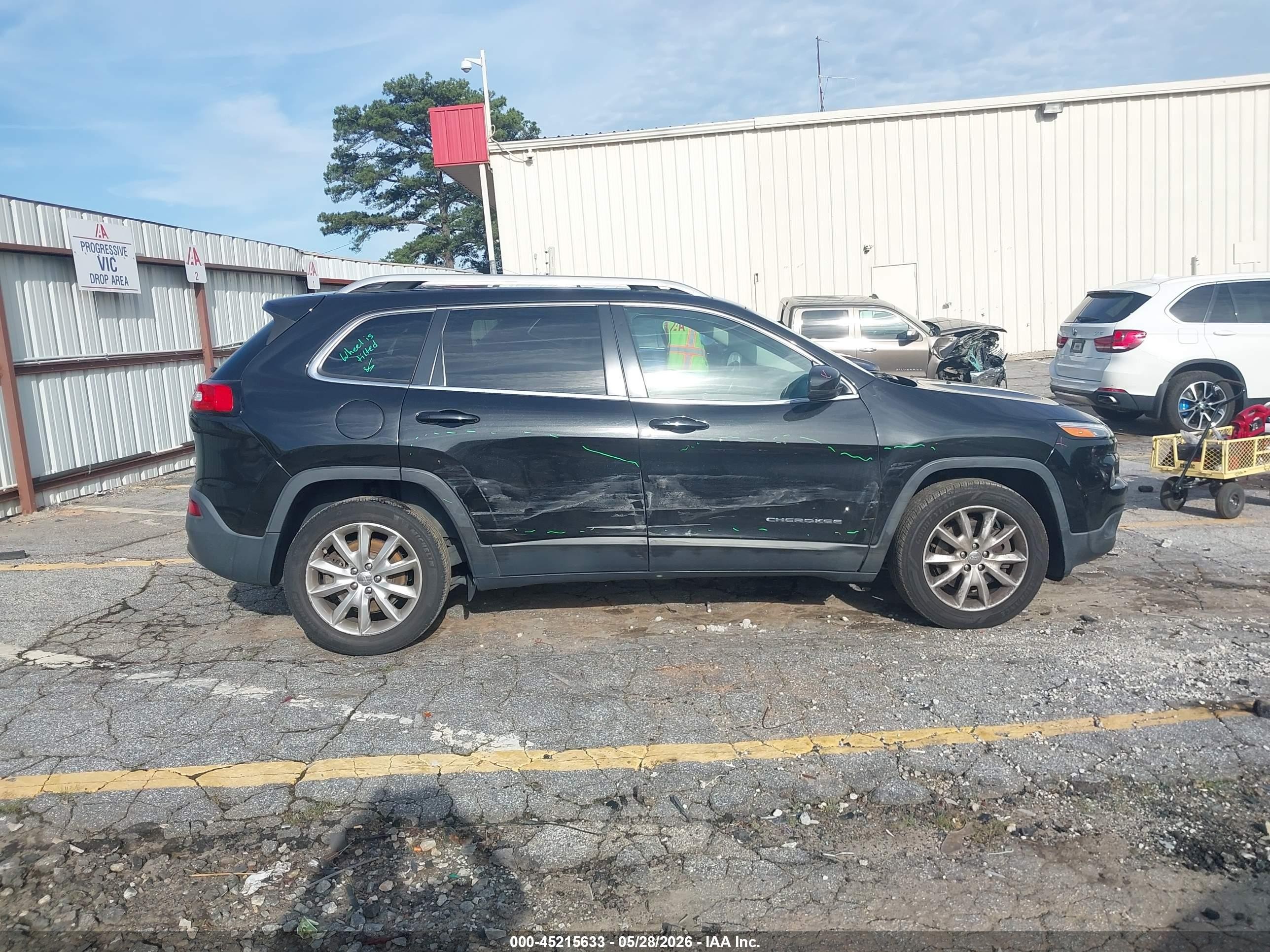2015 Jeep Cherokee Limited Black vin: 1C4PJMDB1FW758322