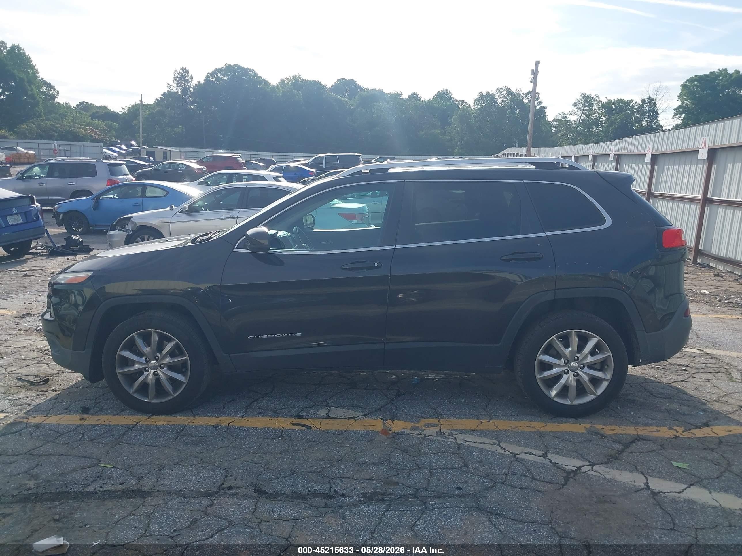2015 Jeep Cherokee Limited Black vin: 1C4PJMDB1FW758322