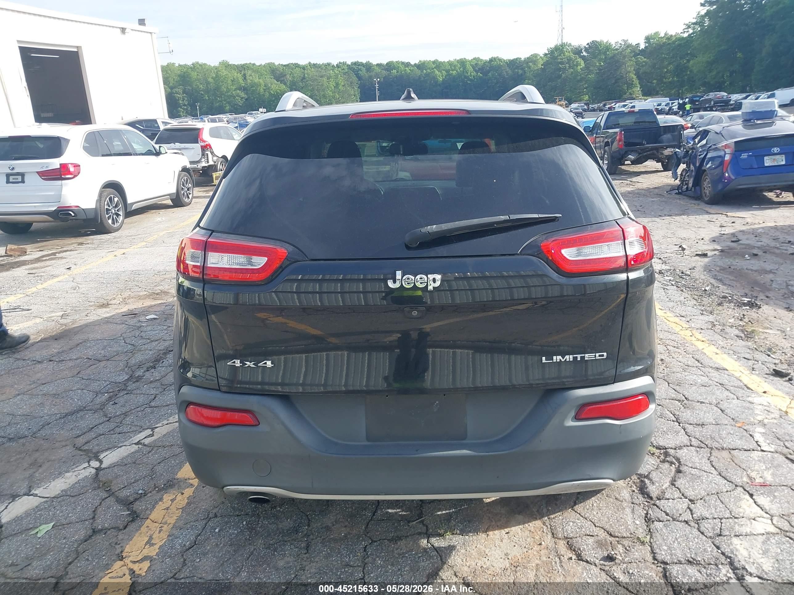 2015 Jeep Cherokee Limited Black vin: 1C4PJMDB1FW758322