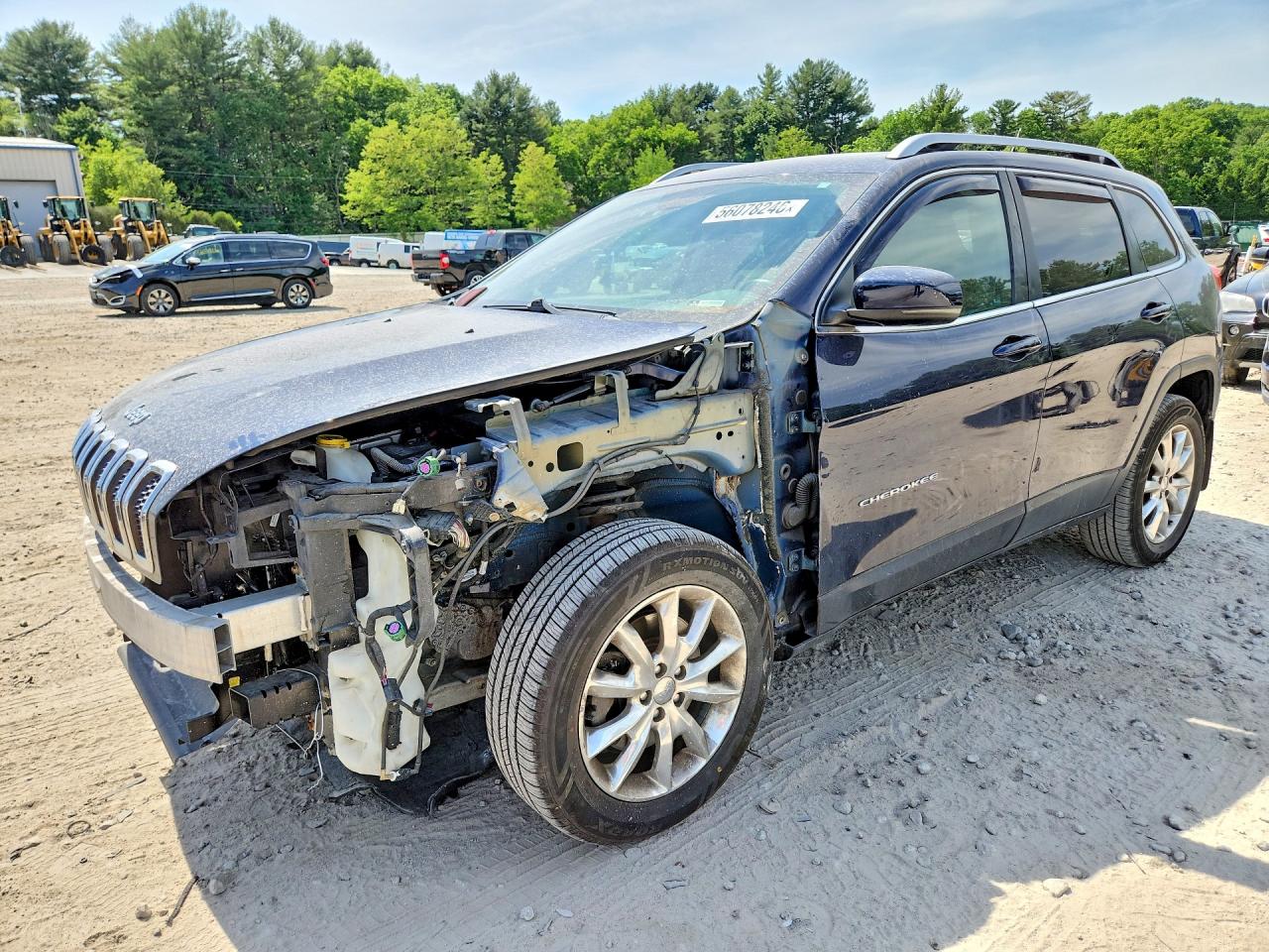2014 Jeep Cherokee Limited Blue vin: 1C4PJMDB2EW180357