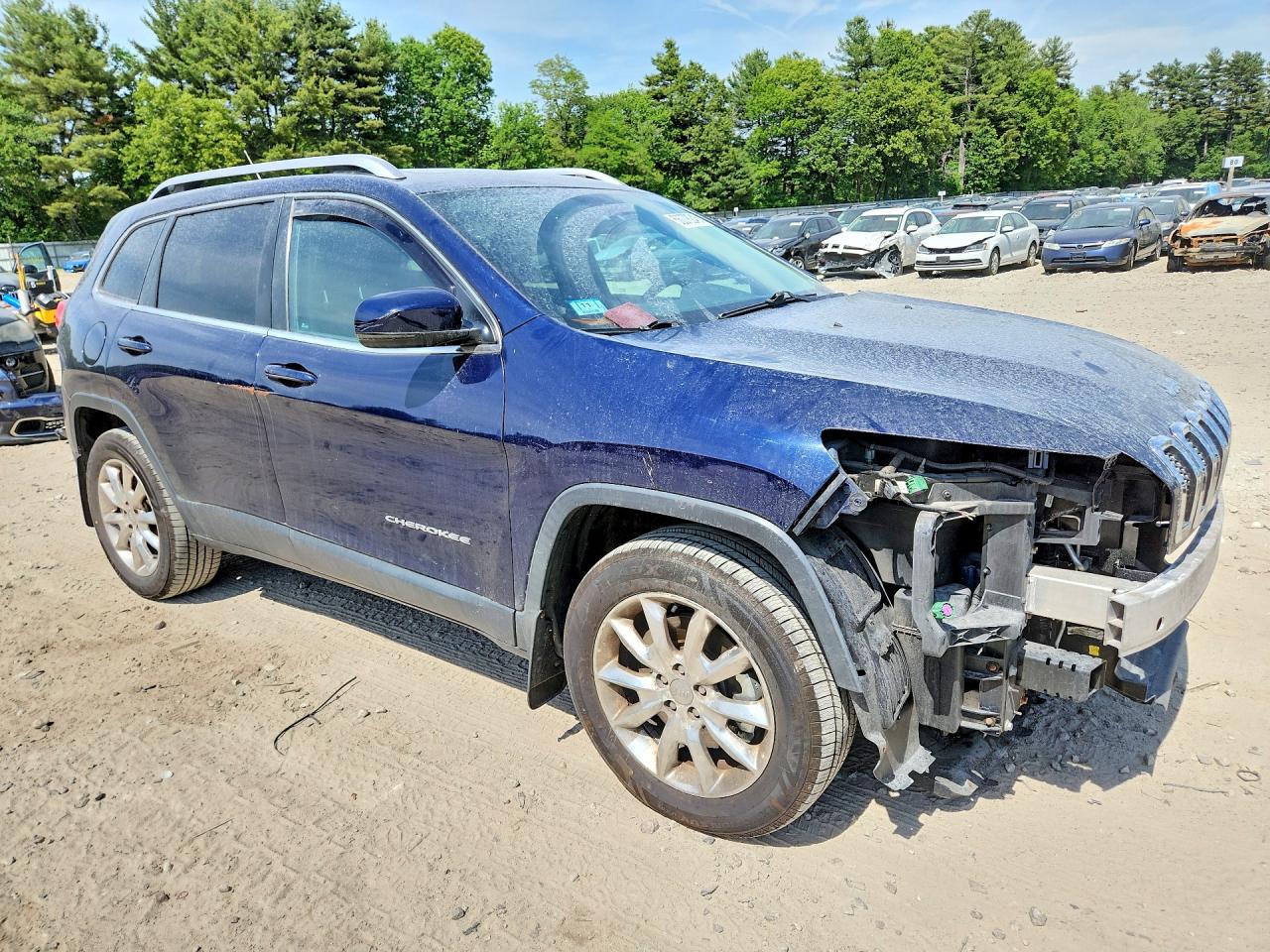 2014 Jeep Cherokee Limited Blue vin: 1C4PJMDB2EW180357