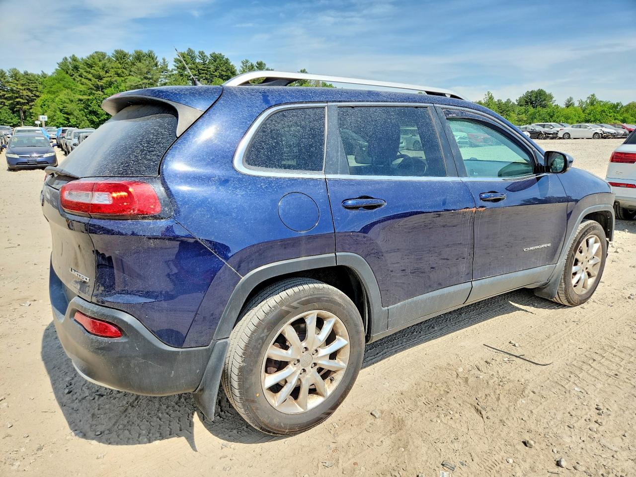2014 Jeep Cherokee Limited Blue vin: 1C4PJMDB2EW180357