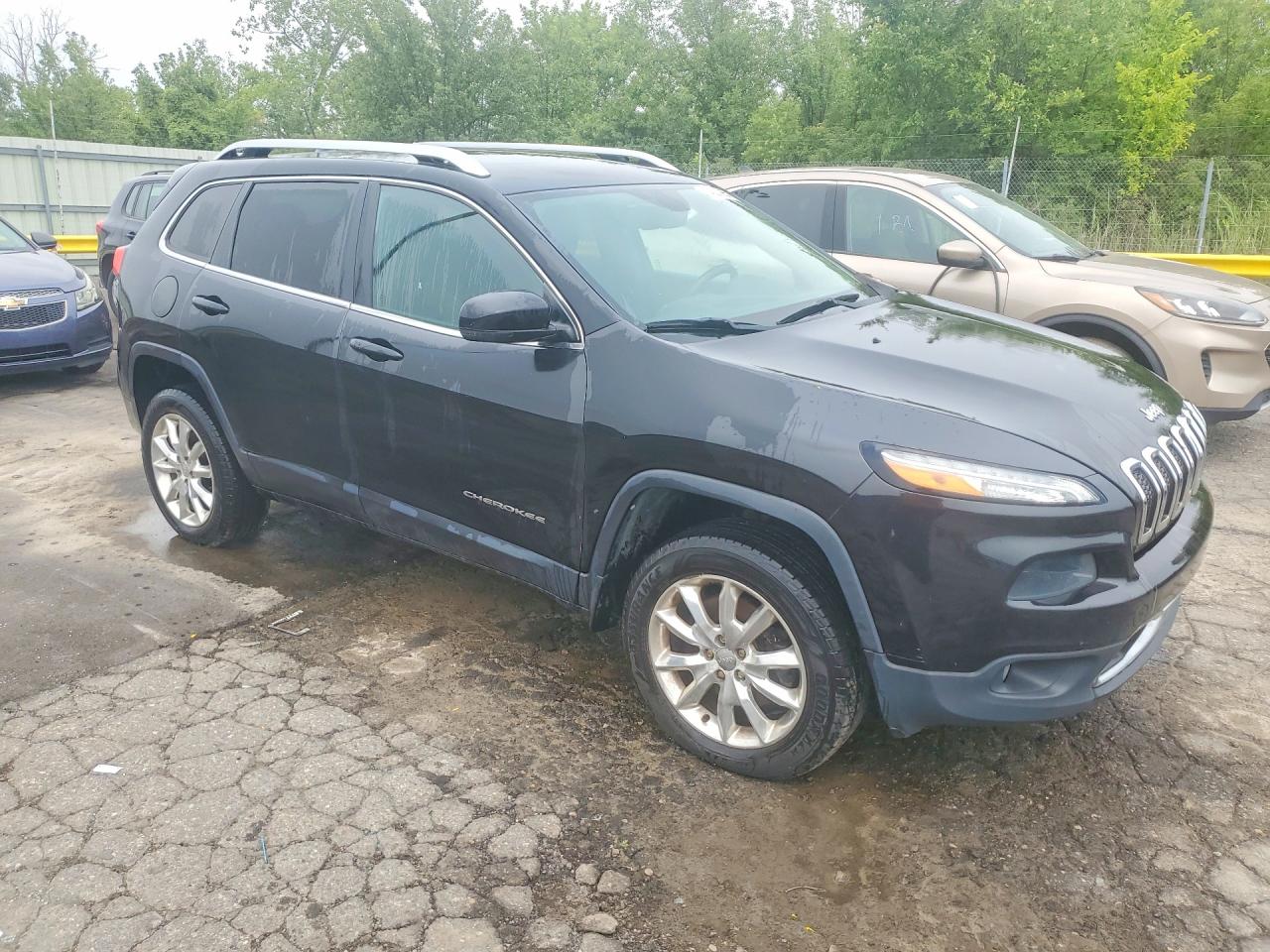 2014 Jeep Cherokee Limited Black vin: 1C4PJMDB2EW198499