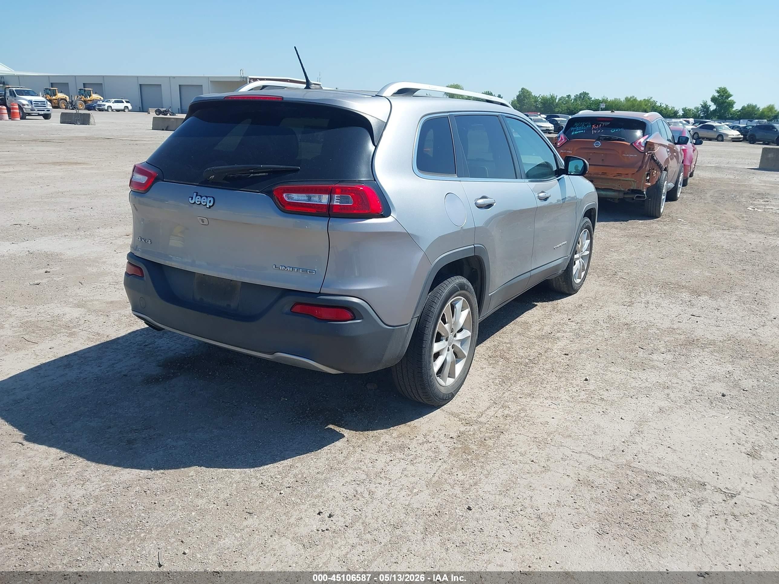 2015 Jeep Cherokee Limited Gray vin: 1C4PJMDB2FW763786