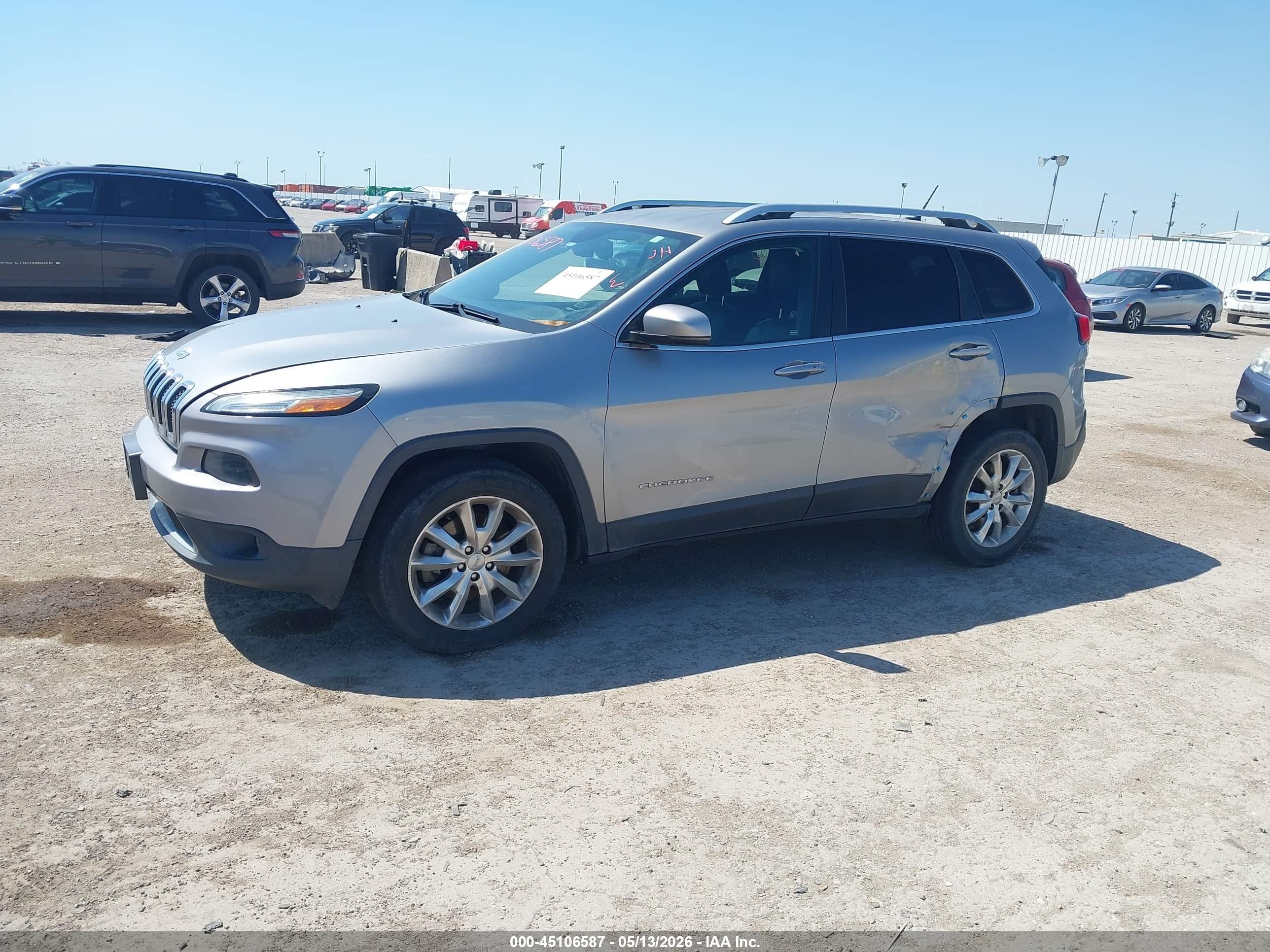 2015 Jeep Cherokee Limited Gray vin: 1C4PJMDB2FW763786