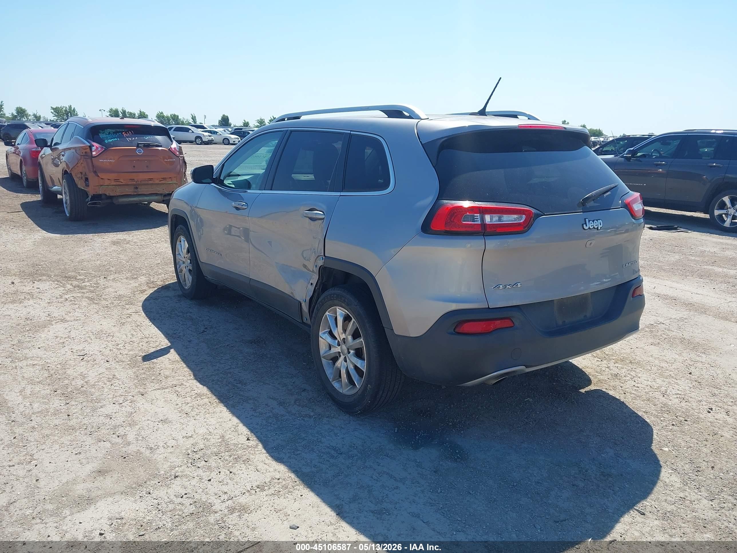 2015 Jeep Cherokee Limited Gray vin: 1C4PJMDB2FW763786