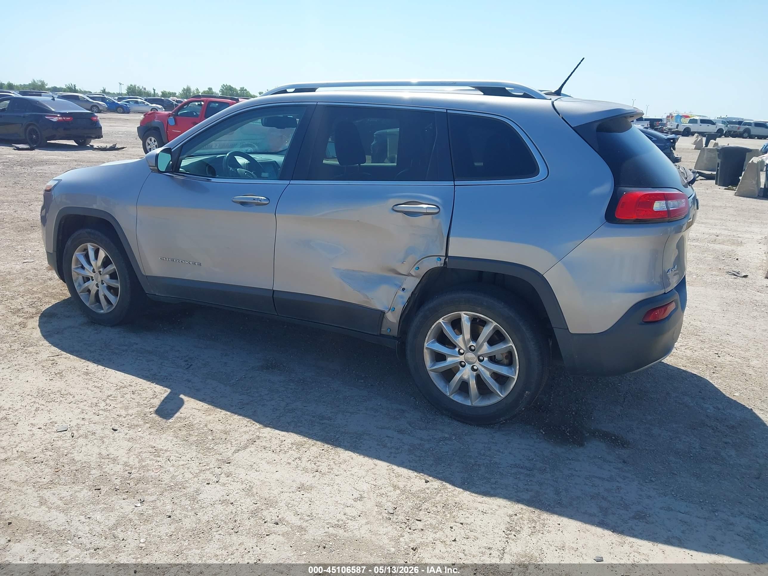 2015 Jeep Cherokee Limited Gray vin: 1C4PJMDB2FW763786