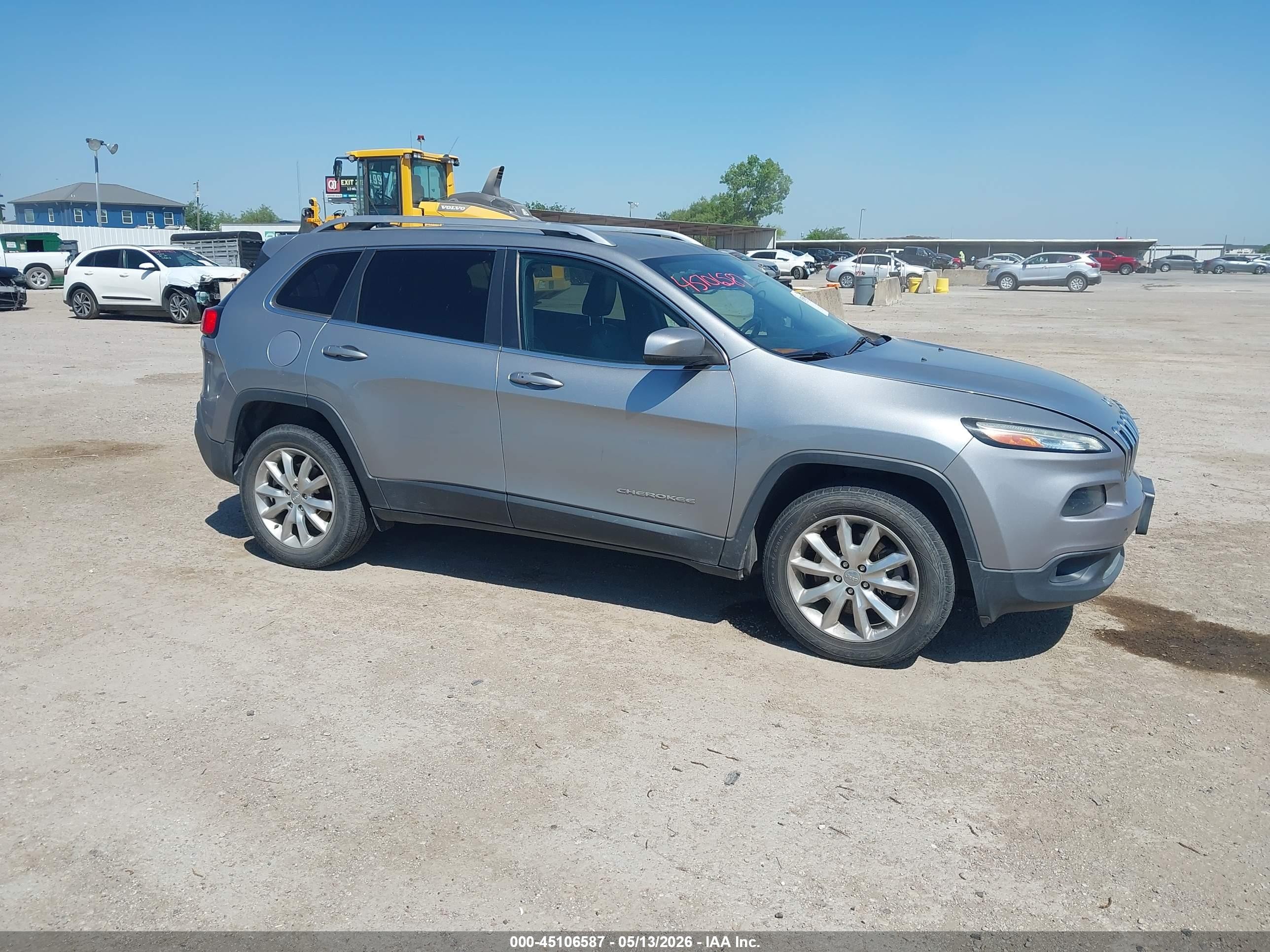 2015 Jeep Cherokee Limited Gray vin: 1C4PJMDB2FW763786