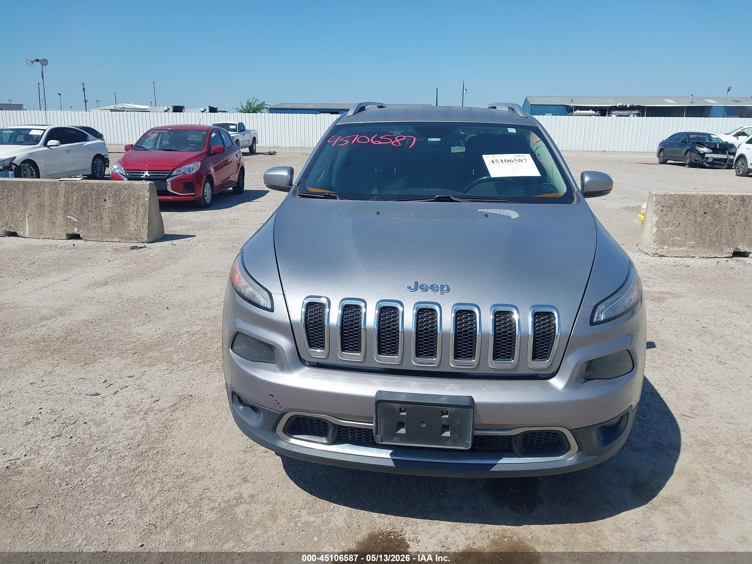 2015 Jeep Cherokee Limited Gray vin: 1C4PJMDB2FW763786
