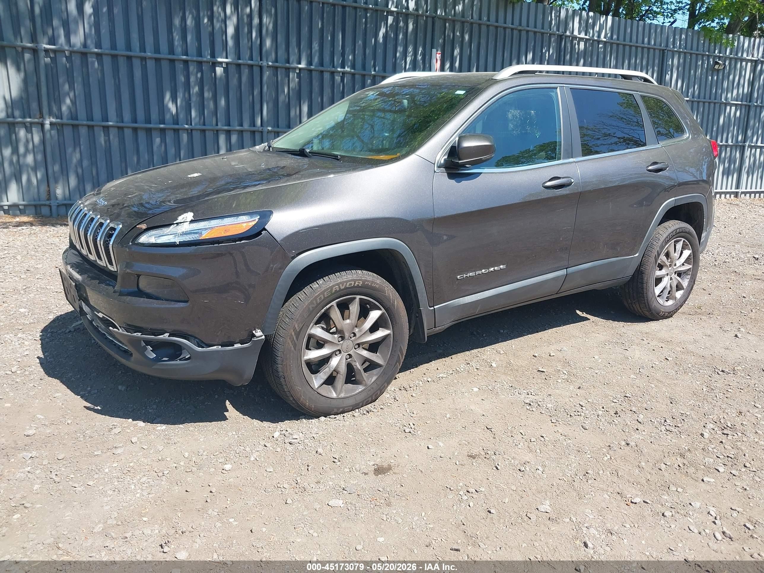 2014 Jeep Cherokee Limited Серый vin: 1C4PJMDB3EW259942