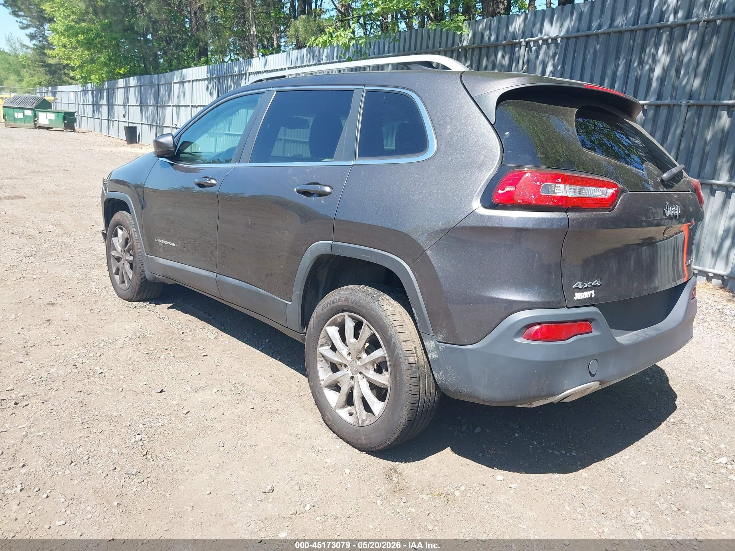 2014 Jeep Cherokee Limited Серый vin: 1C4PJMDB3EW259942