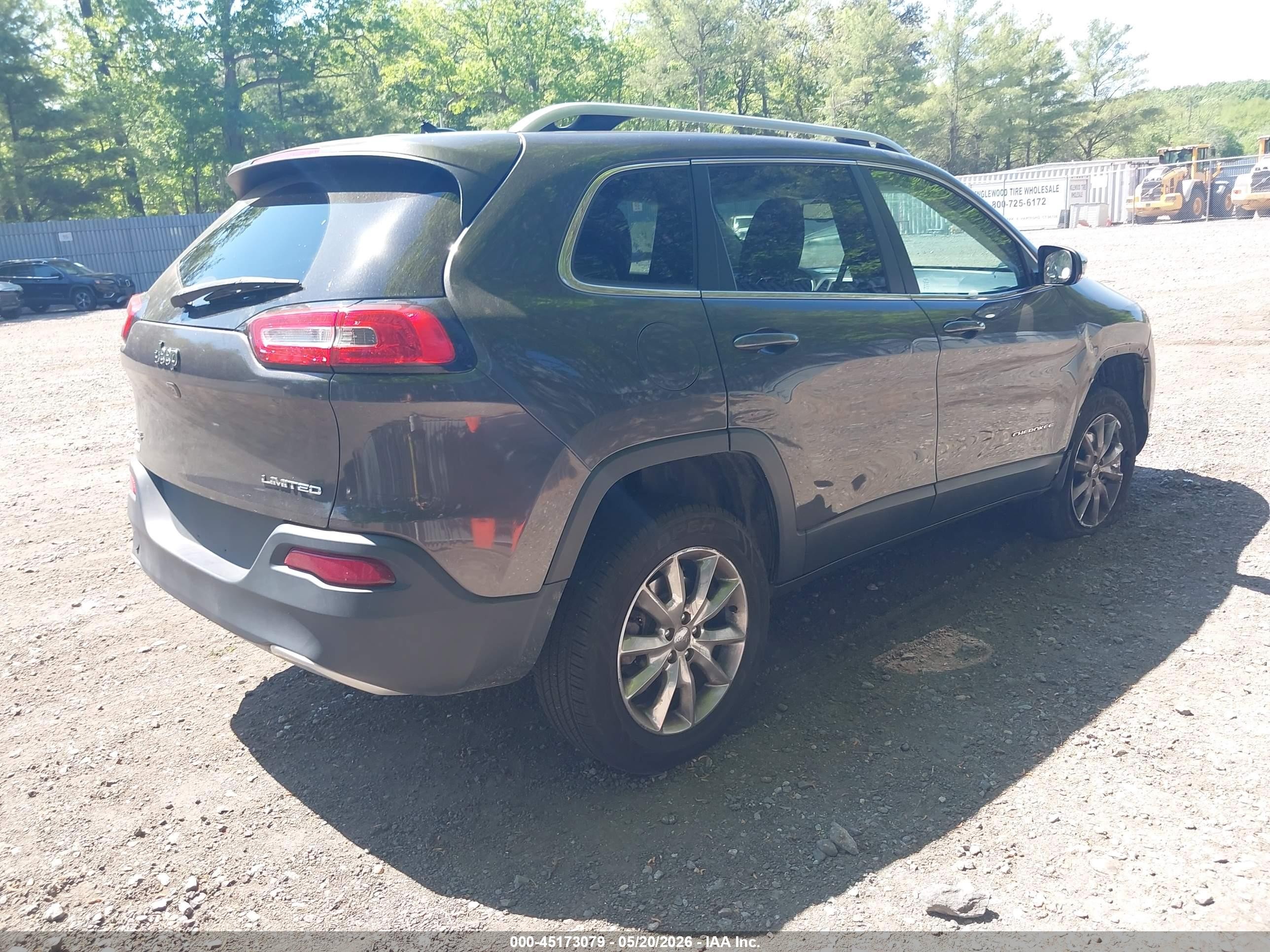 2014 Jeep Cherokee Limited Серый vin: 1C4PJMDB3EW259942