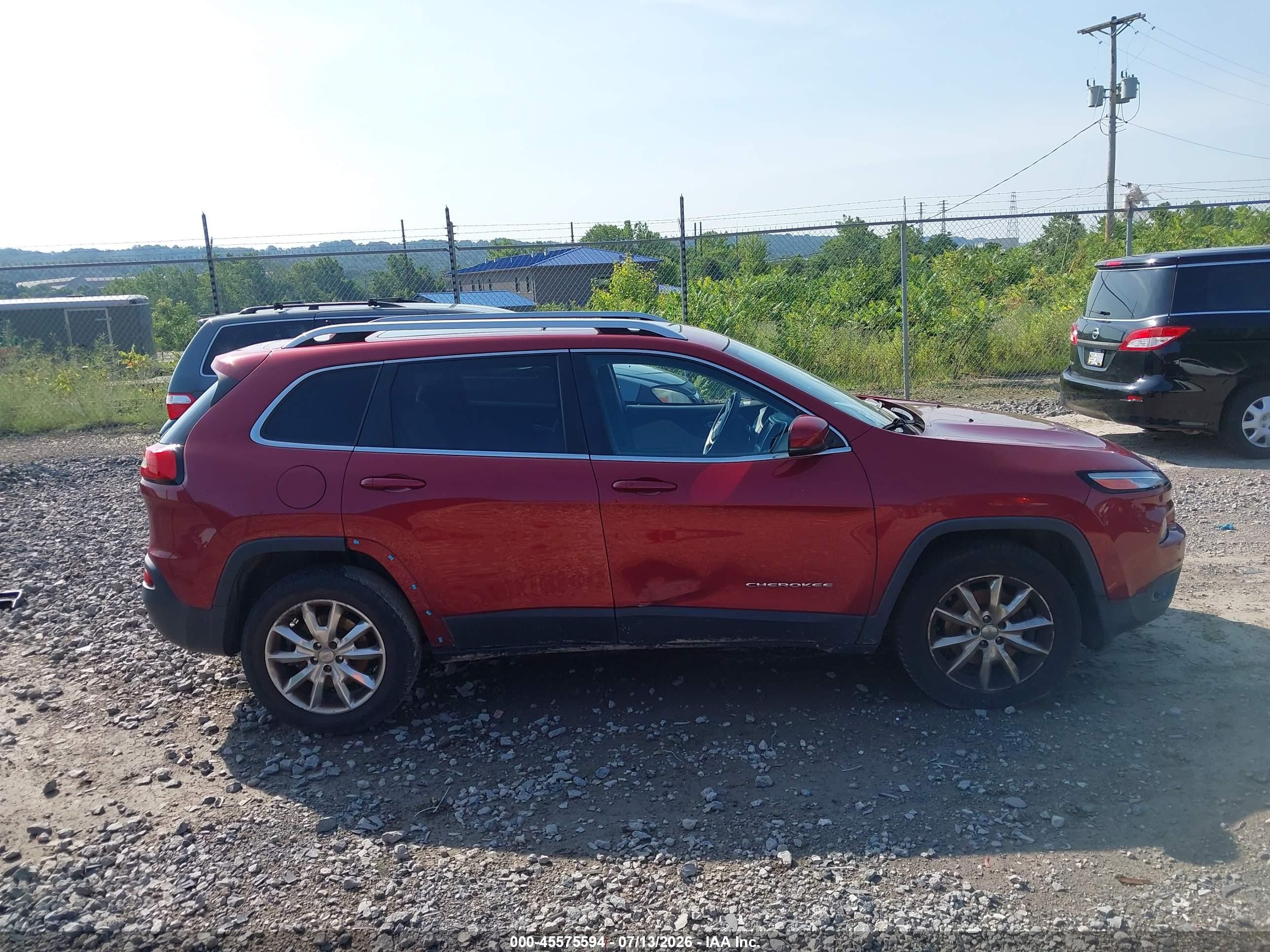 2015 Jeep Cherokee Limited Красный vin: 1C4PJMDB3FW534582