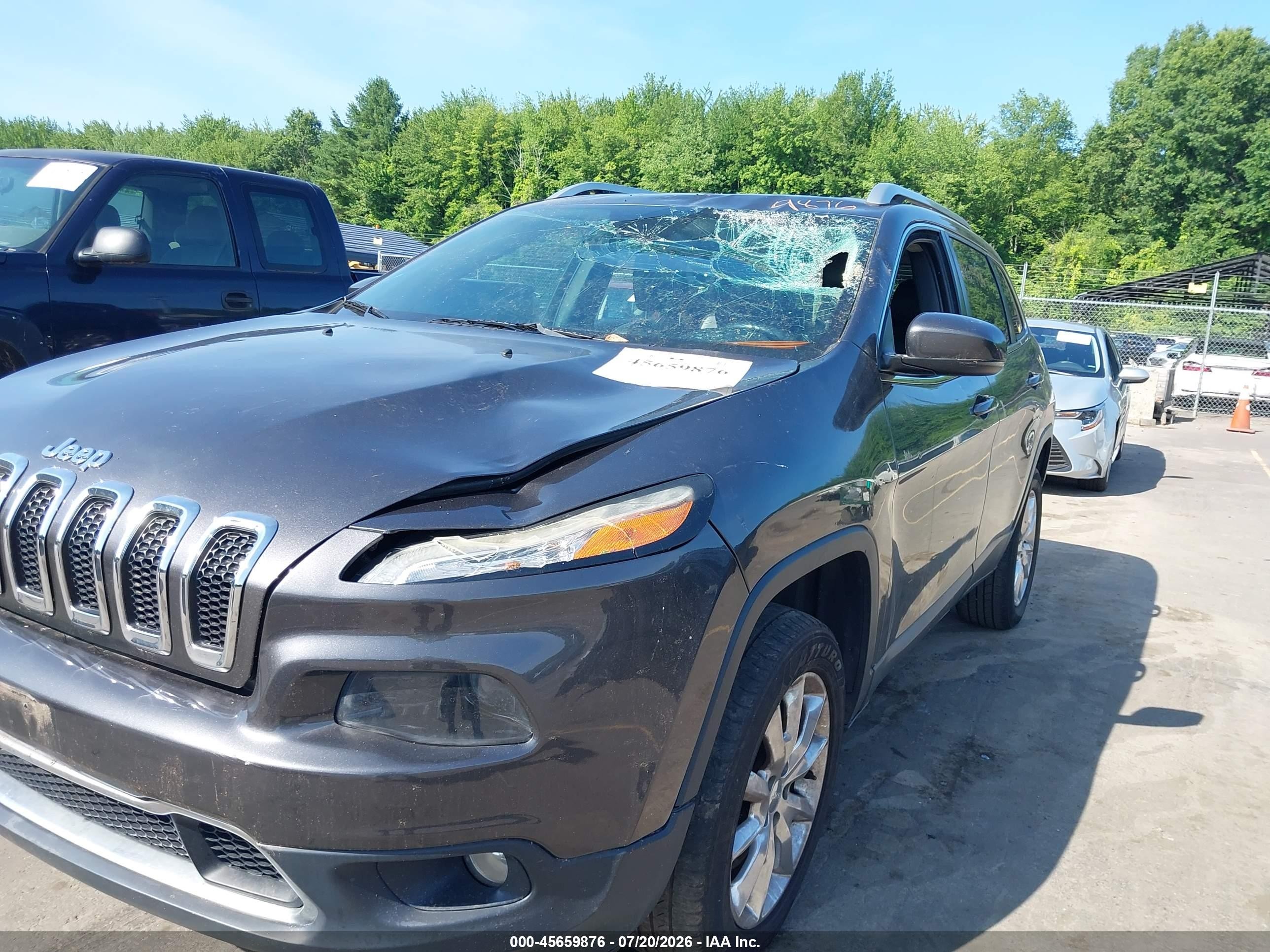 2015 Jeep Cherokee Limited Gray vin: 1C4PJMDB3FW735575