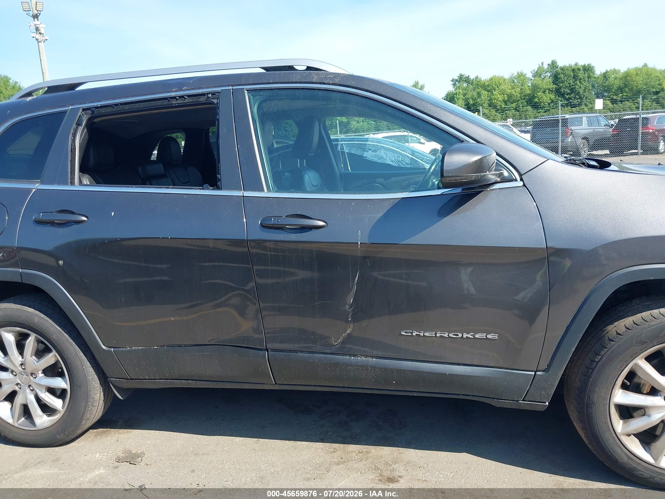 2015 Jeep Cherokee Limited Gray vin: 1C4PJMDB3FW735575