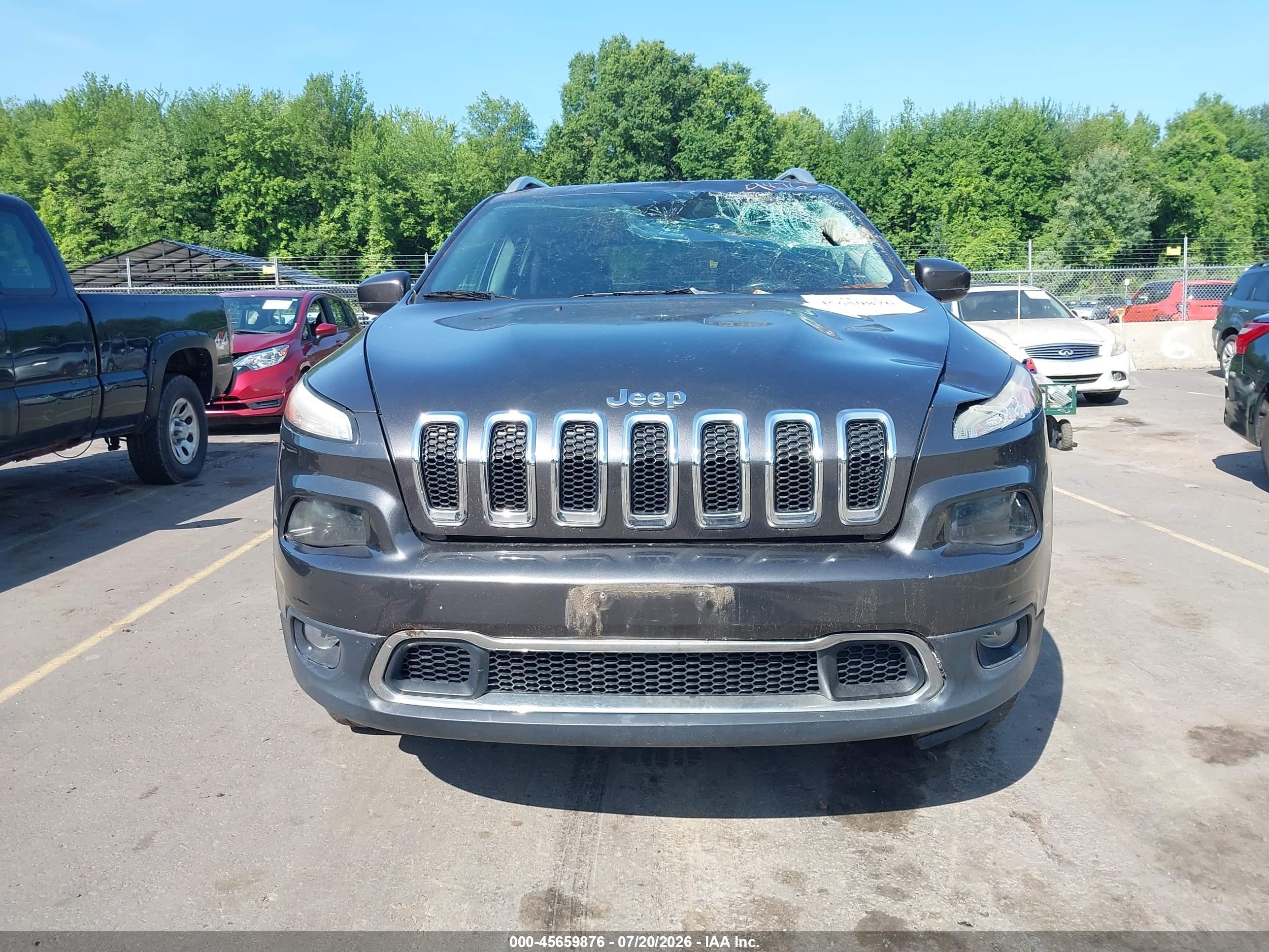 2015 Jeep Cherokee Limited Gray vin: 1C4PJMDB3FW735575