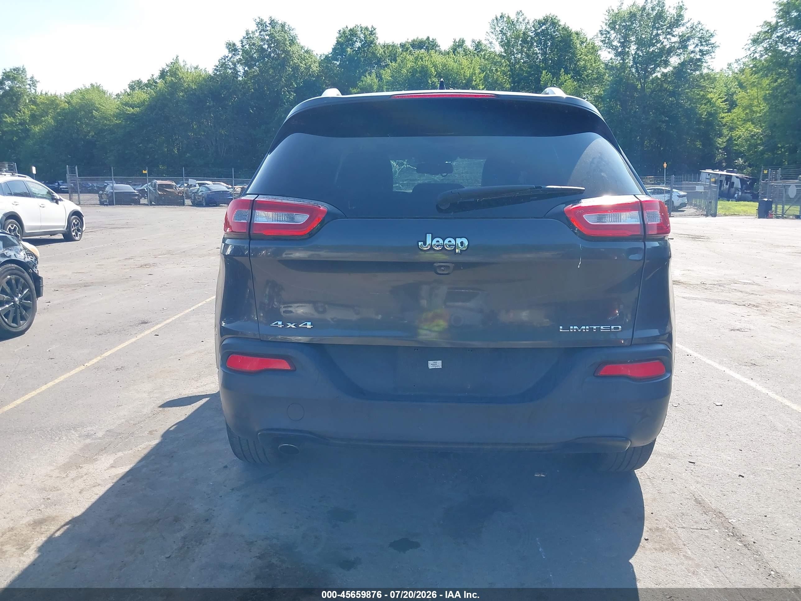 2015 Jeep Cherokee Limited Gray vin: 1C4PJMDB3FW735575