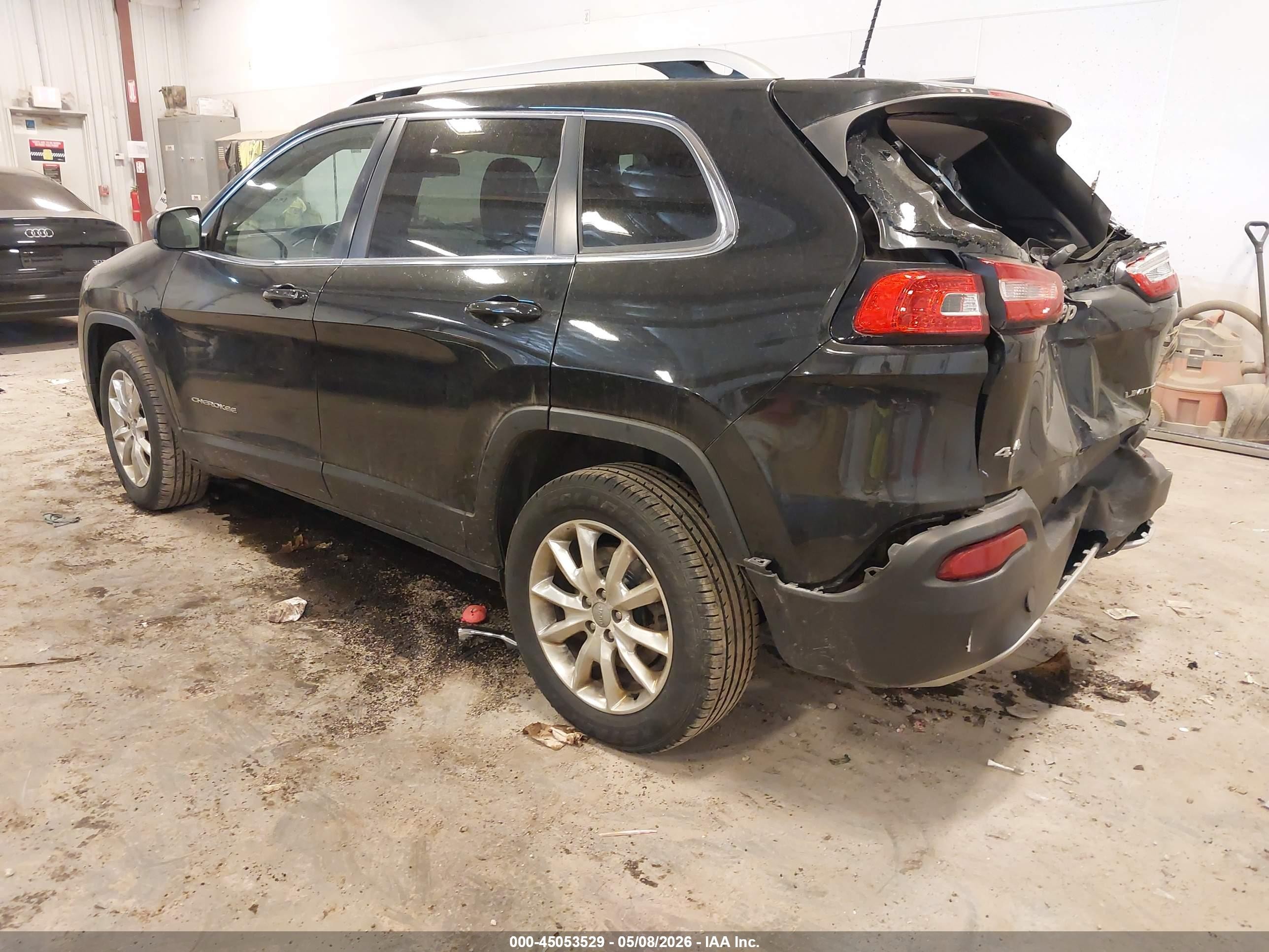 2016 Jeep Cherokee Limited Black vin: 1C4PJMDB3GW375578