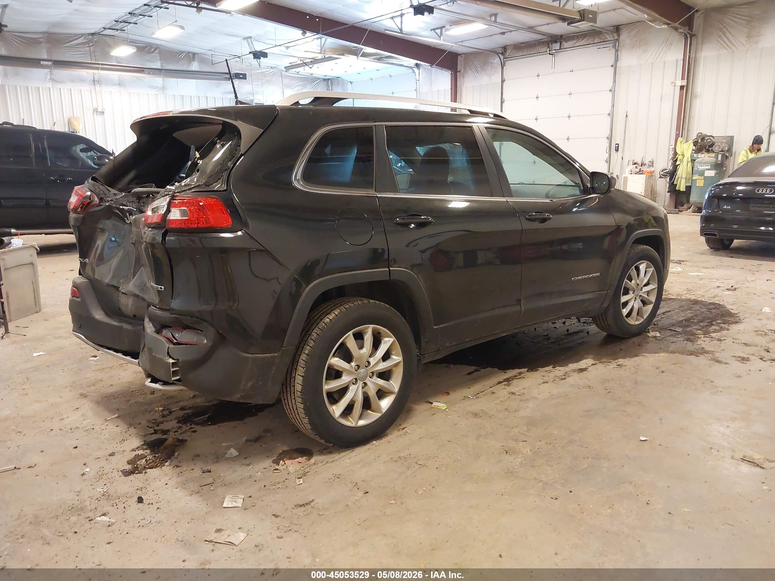 2016 Jeep Cherokee Limited Black vin: 1C4PJMDB3GW375578