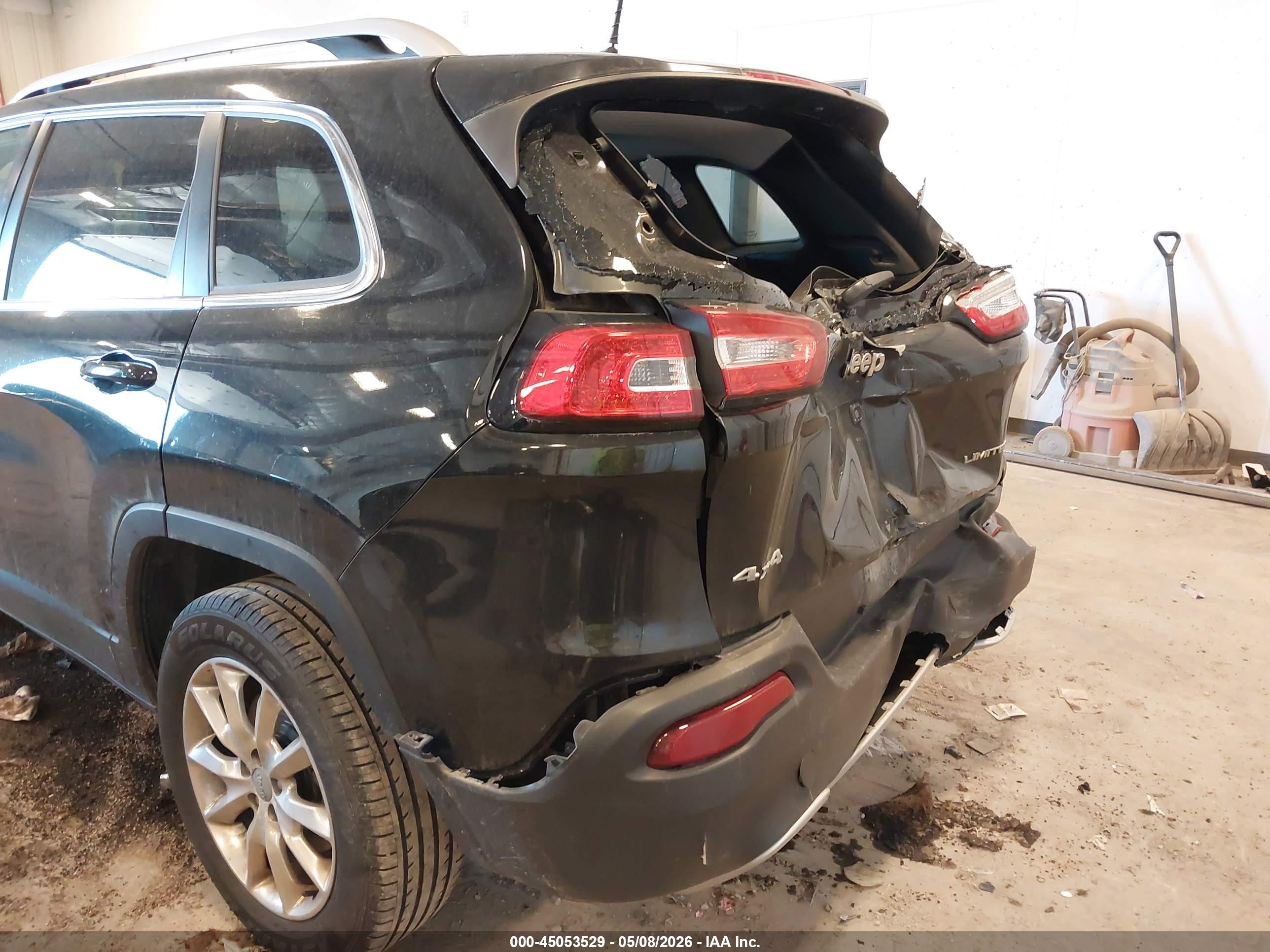 2016 Jeep Cherokee Limited Black vin: 1C4PJMDB3GW375578