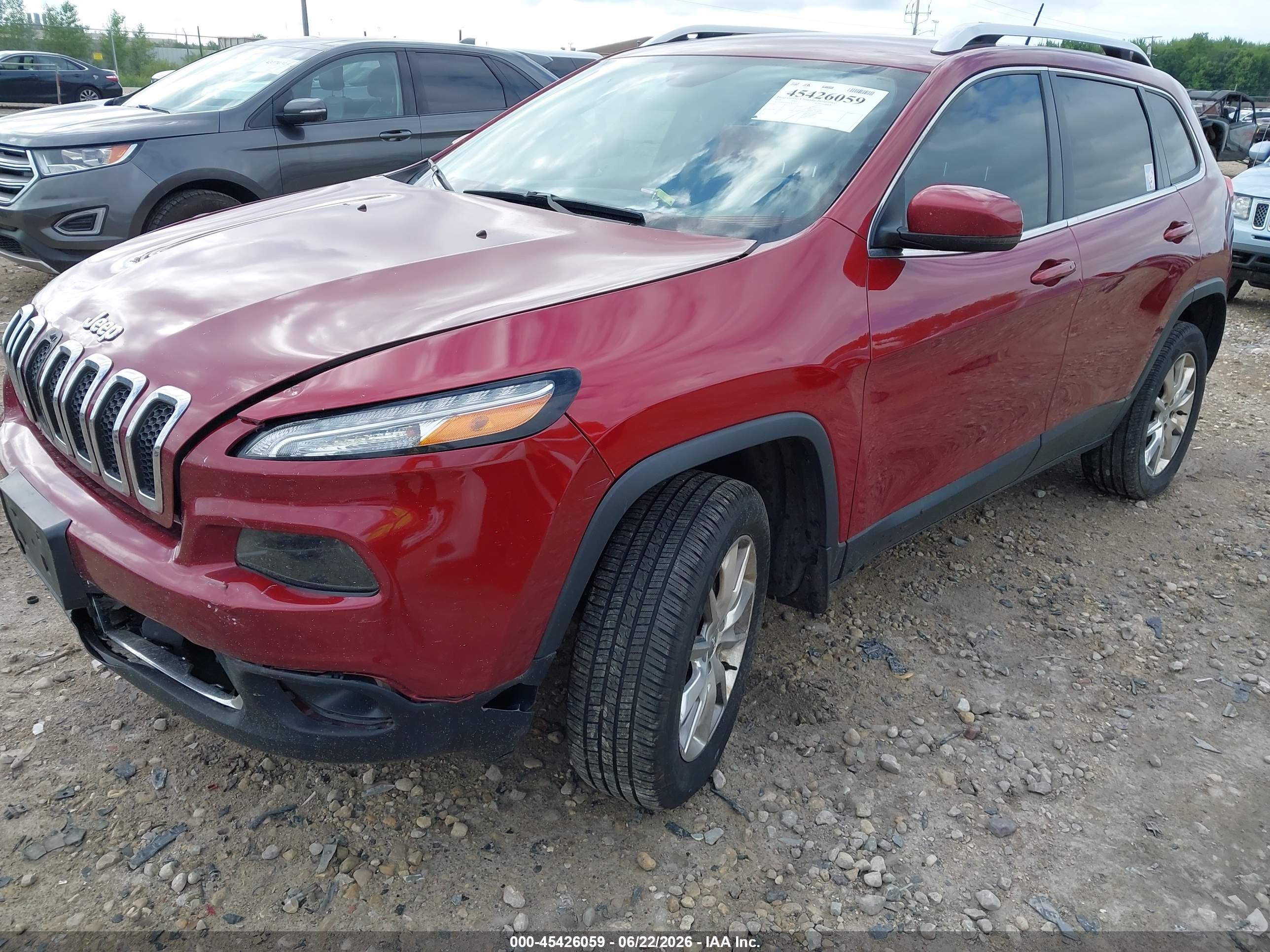 2014 Jeep Cherokee Limited Red vin: 1C4PJMDB4EW131516