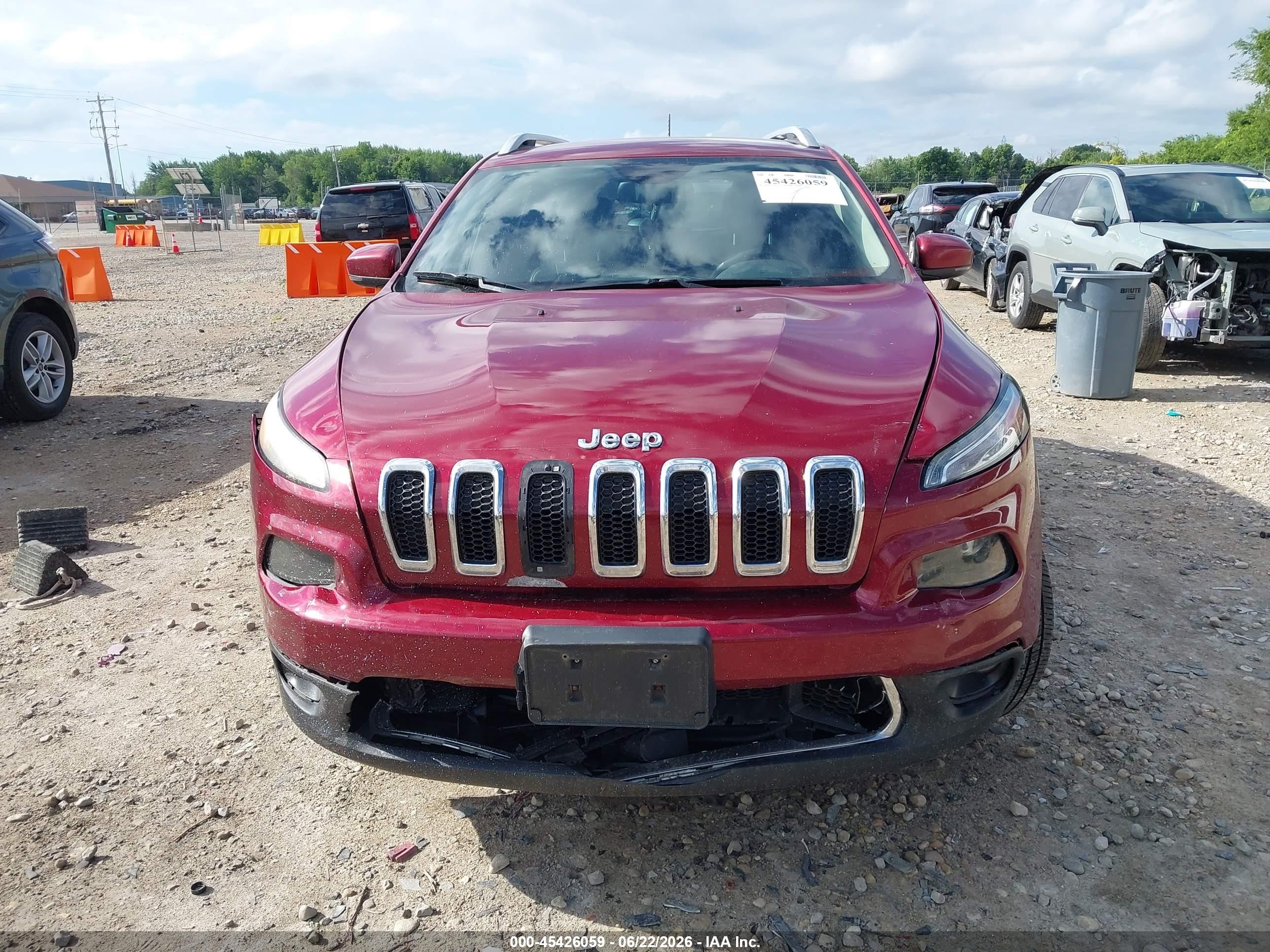 2014 Jeep Cherokee Limited Red vin: 1C4PJMDB4EW131516