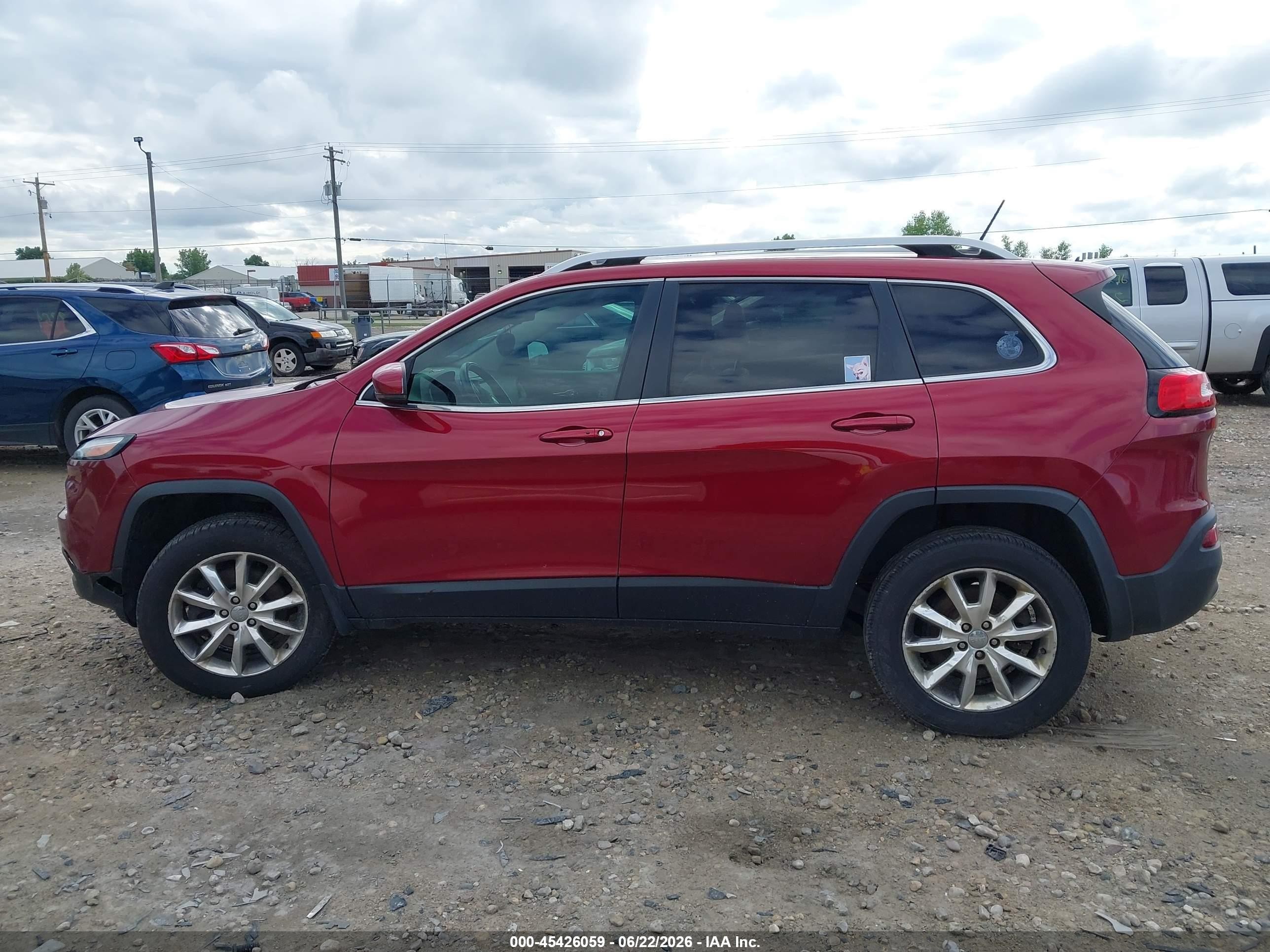 2014 Jeep Cherokee Limited Red vin: 1C4PJMDB4EW131516