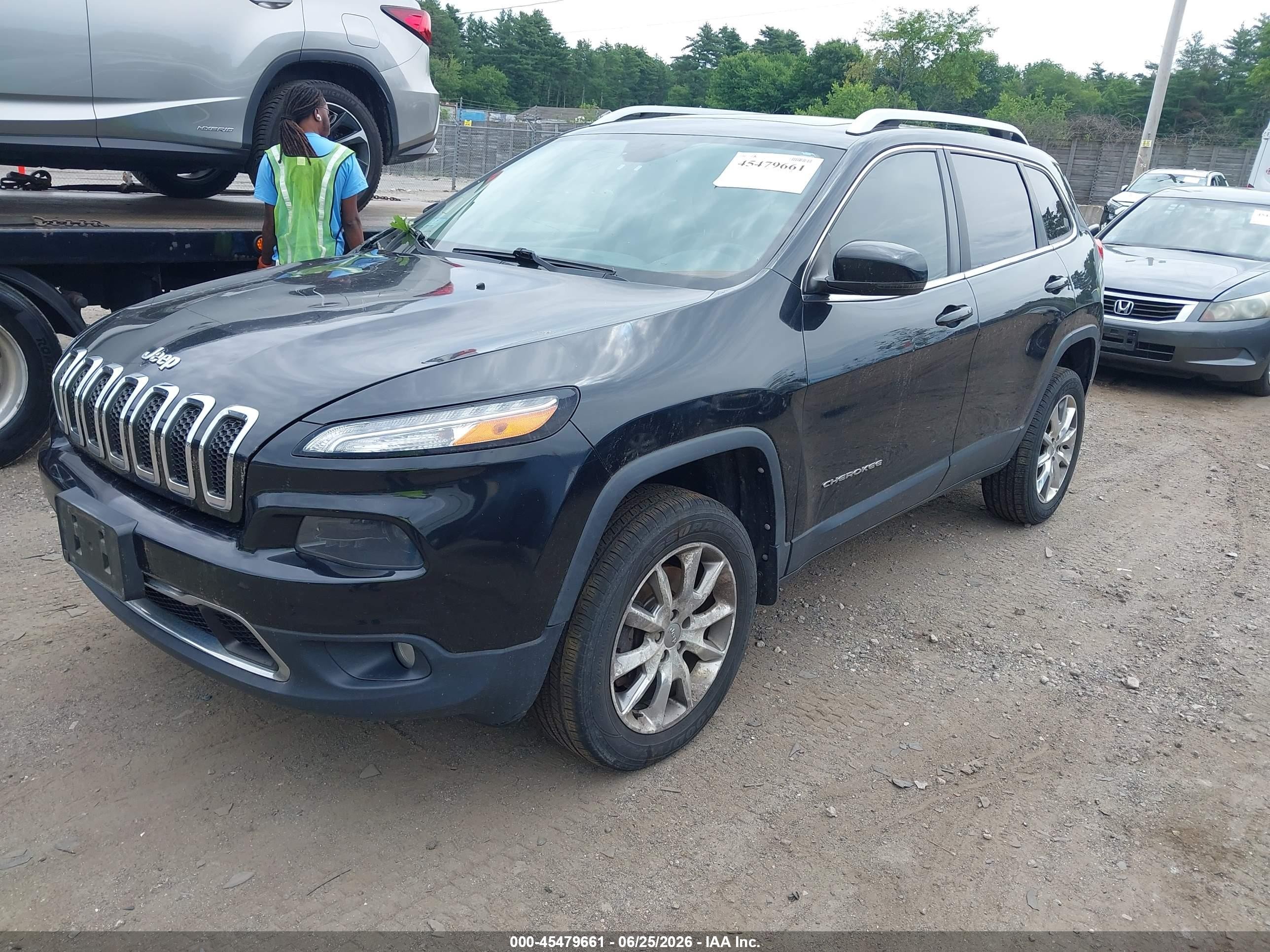 2014 Jeep Cherokee Limited Black vin: 1C4PJMDB4EW147618