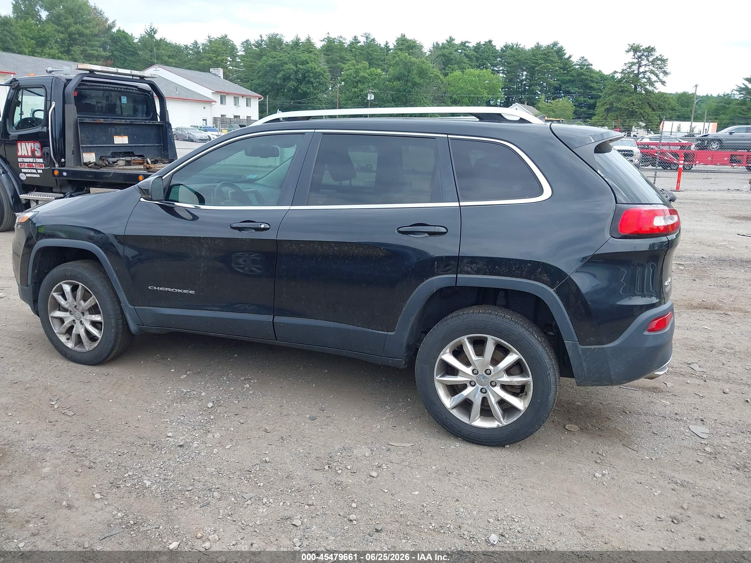2014 Jeep Cherokee Limited Black vin: 1C4PJMDB4EW147618